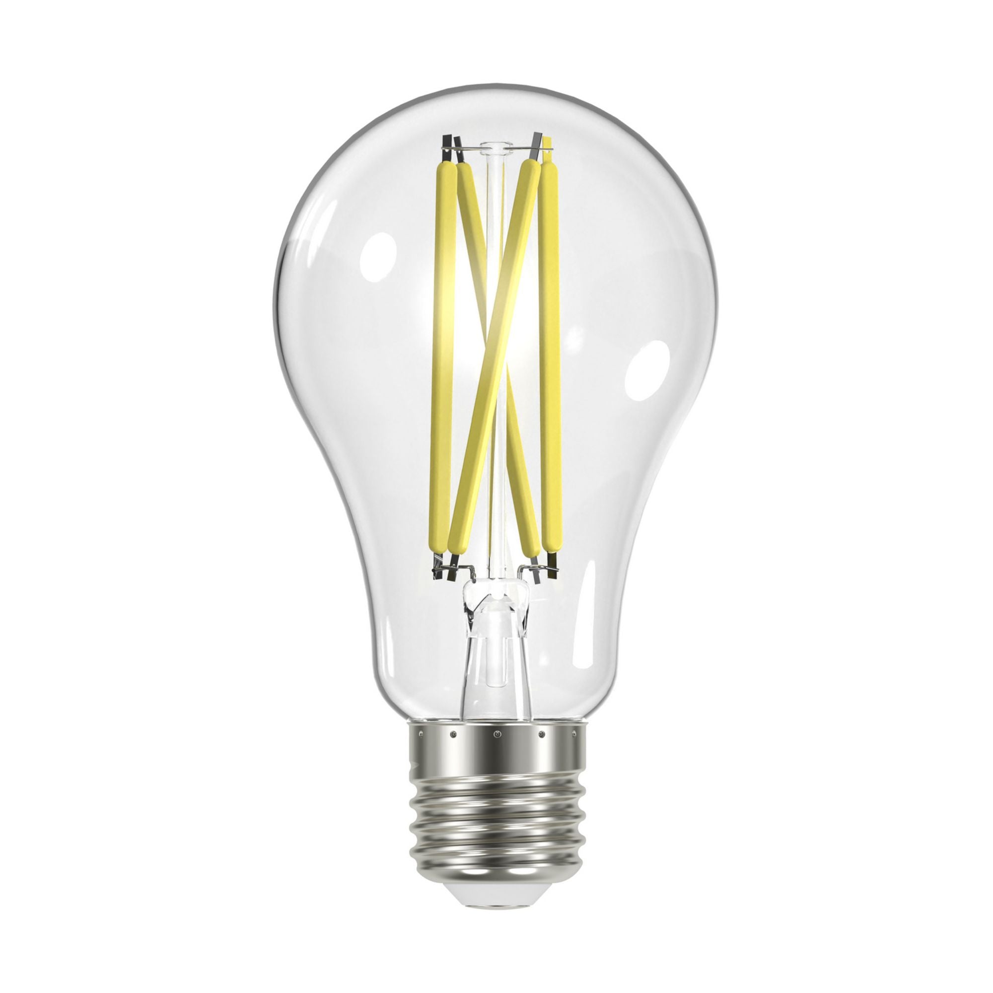A19 LED Filament Bulb, 100W Equal, 13 Watts, 1500 Lumens, 3000K, E26 Medium Base, Clear, Pack of 4