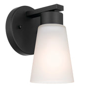 Stamos 5" Wall Sconce, Black Finish - Bees Lighting