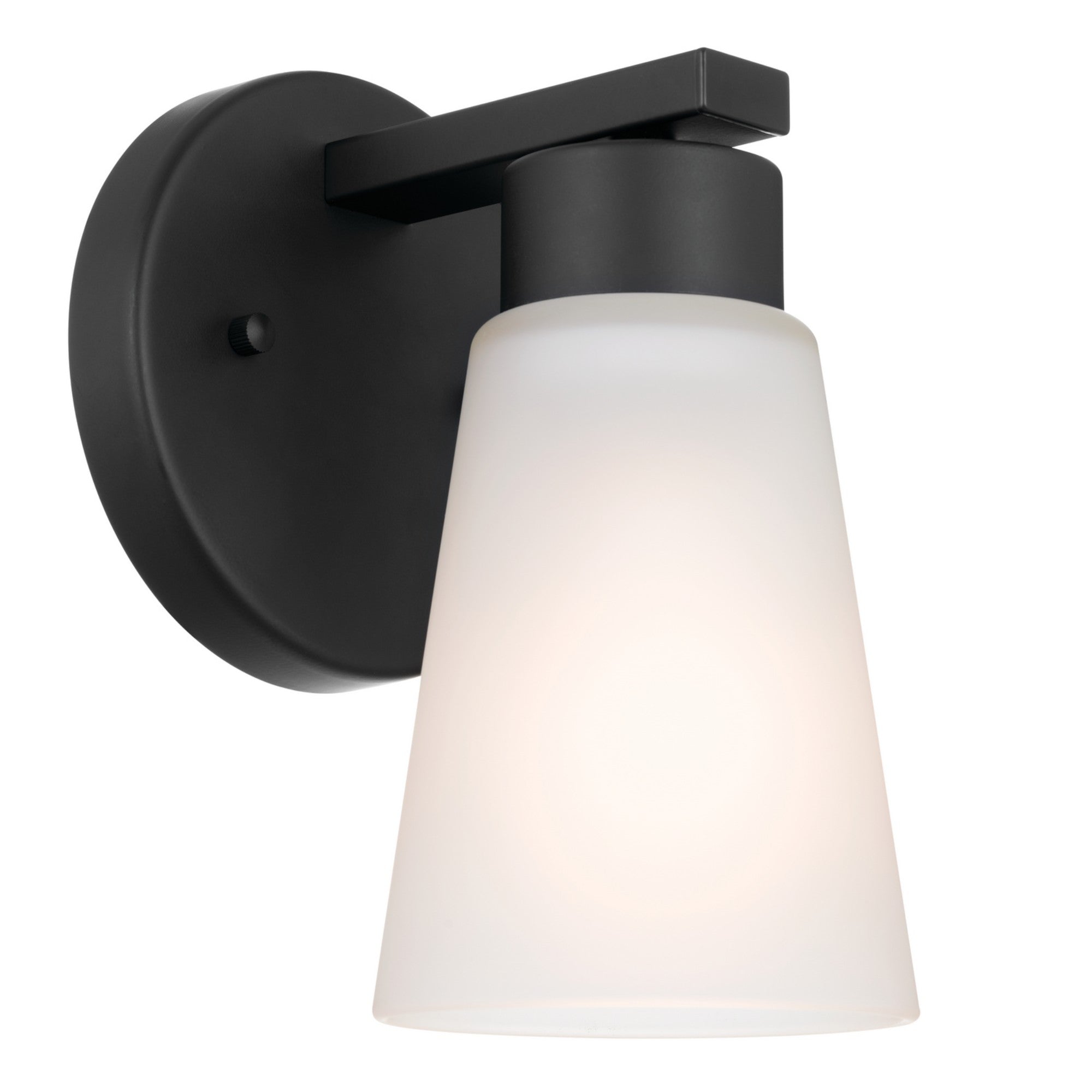Stamos 5" Wall Sconce, Black Finish - Bees Lighting
