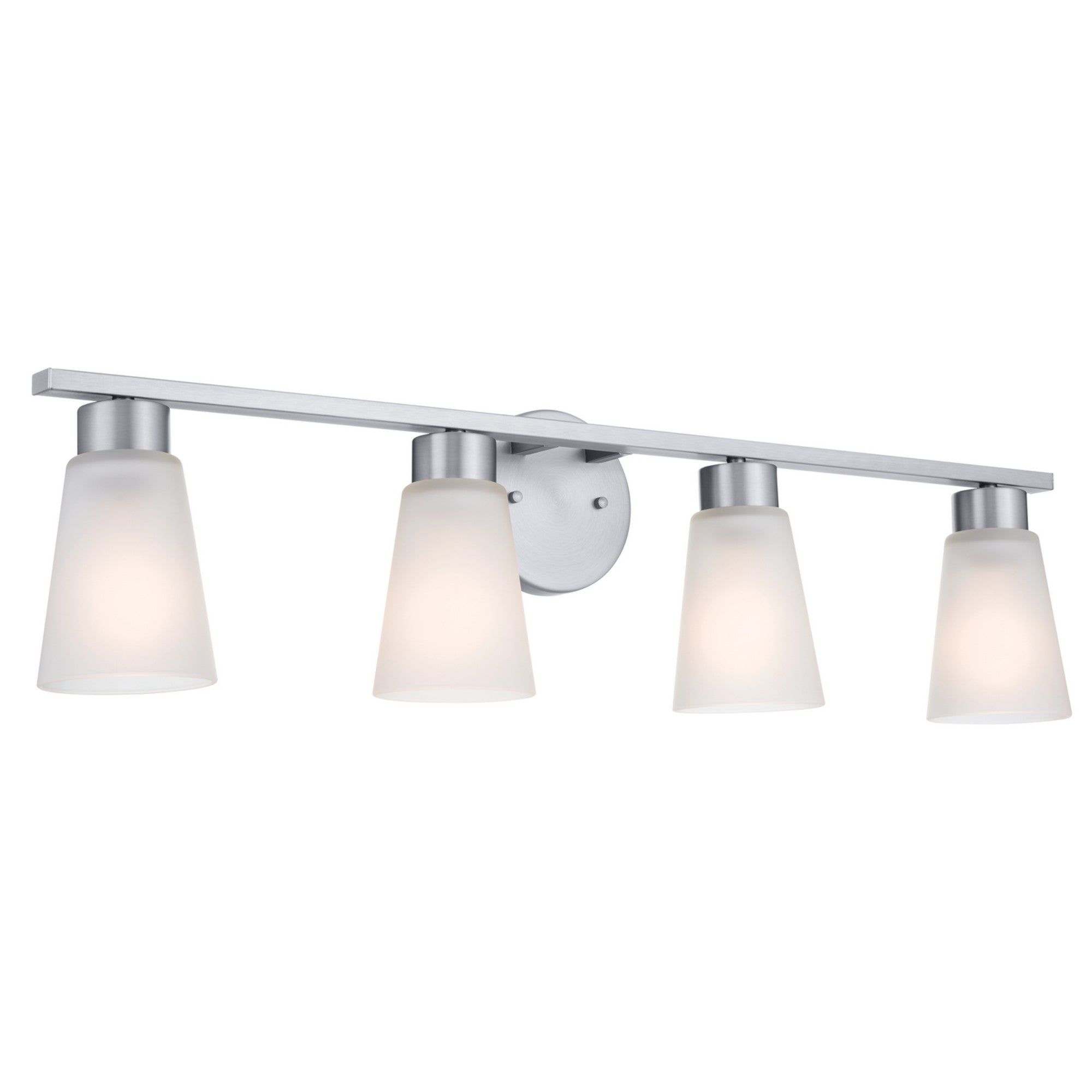 Stamos 31" 4-Light Bath Vanity Light, Brushed Nickel Finish - Bees Lighting