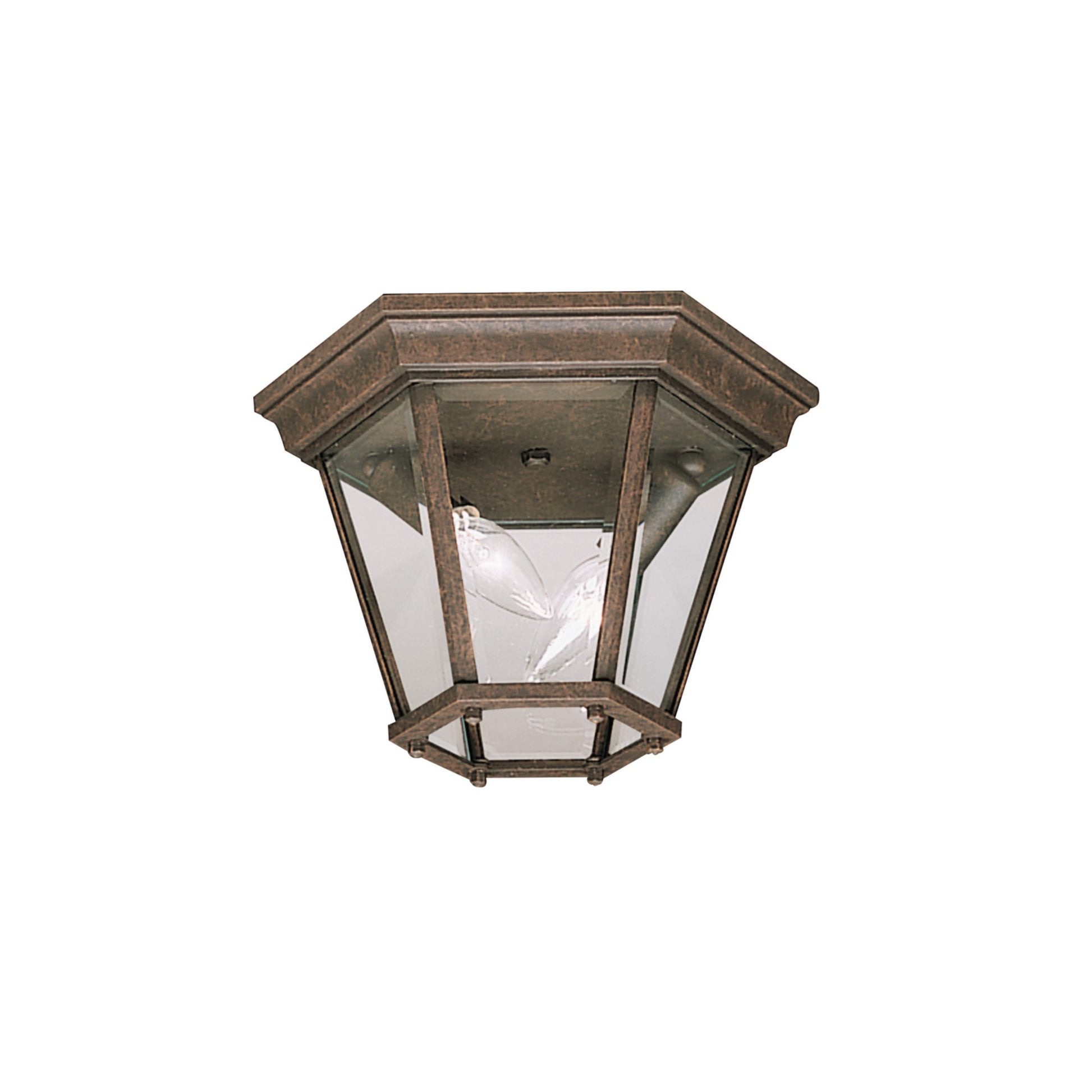 Madison 11" 2-Light Outdoor Ceiling Light, Tannery Bronze Finish - Bees Lighting