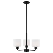 Canfield 20" 3-Light Chandelier, Midnight Black Finish - Bees Lighting