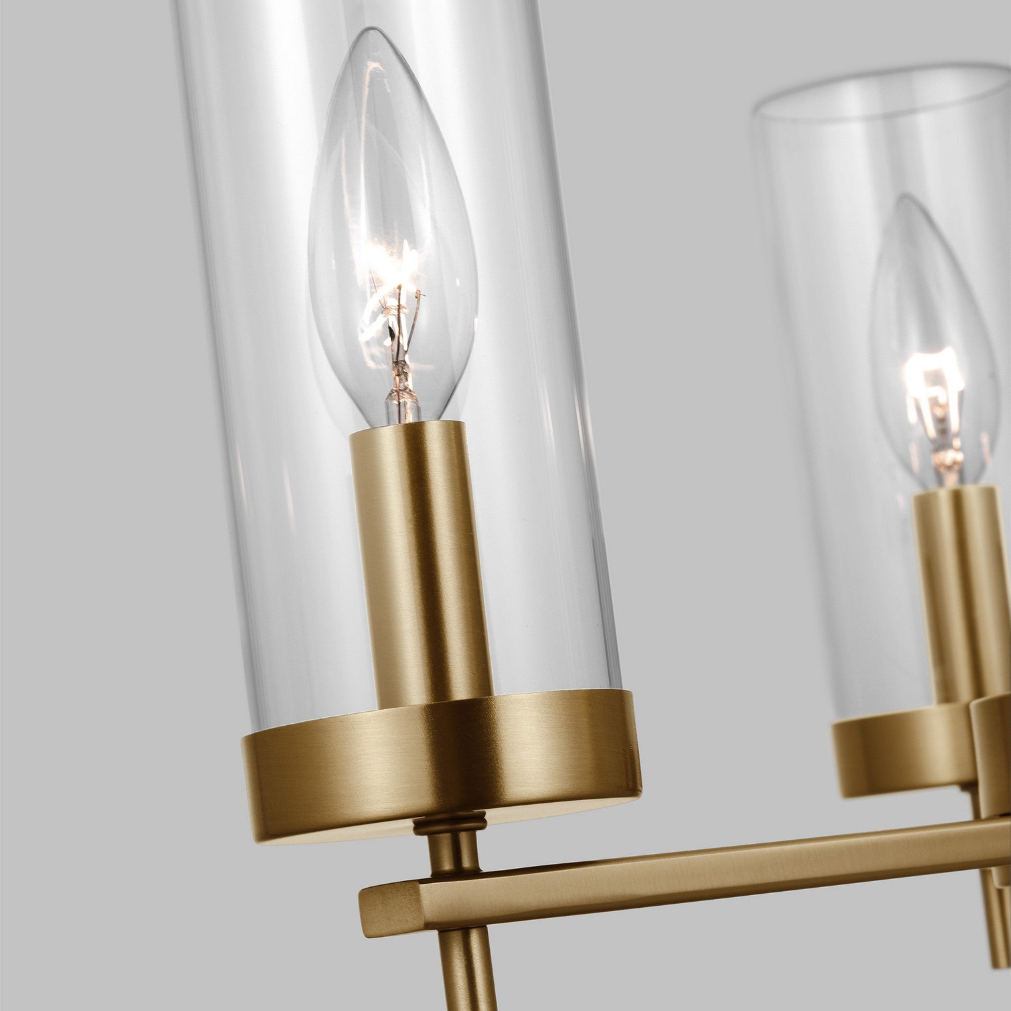 Zire 18" 3-Light Chandelier, Satin Brass Finish - Bees Lighting