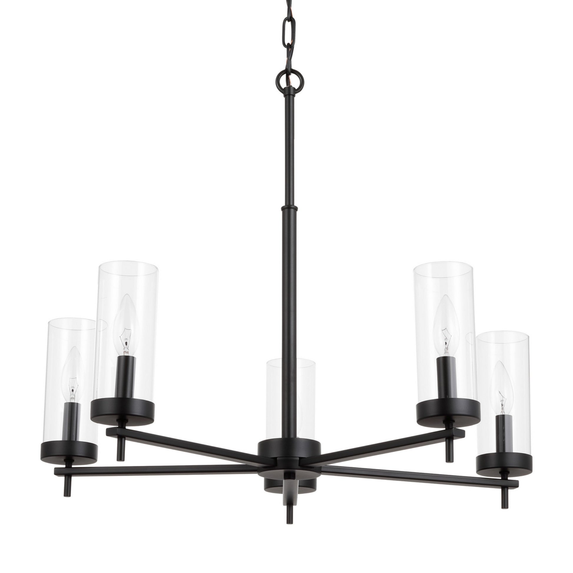 Zire 26" 5-Light Chandelier, Midnight Black Finish - Bees Lighting