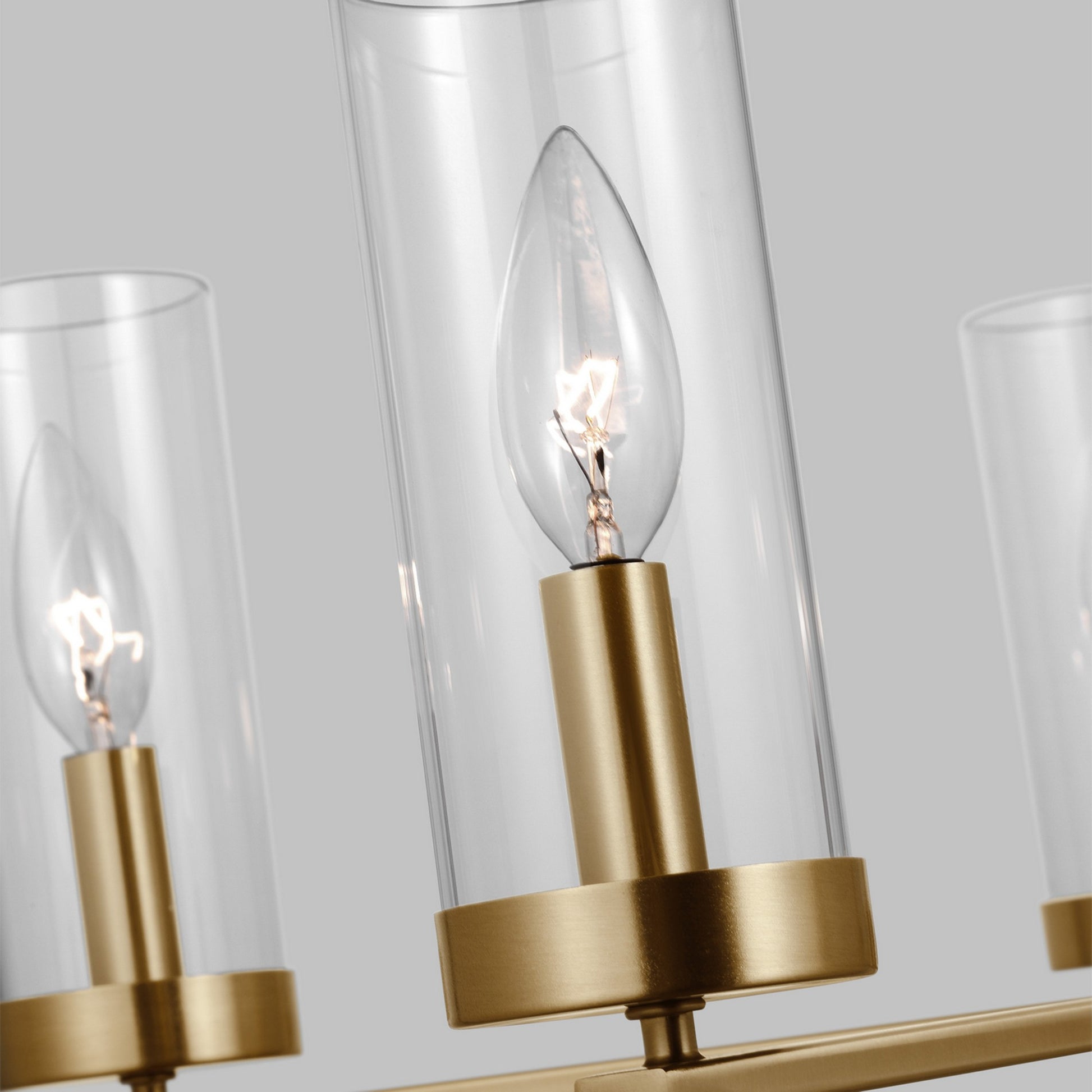 Zire 26" 5-Light Chandelier, Satin Brass Finish - Bees Lighting