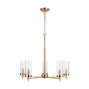 Zire 26" 5-Light Chandelier, Satin Brass Finish - Bees Lighting