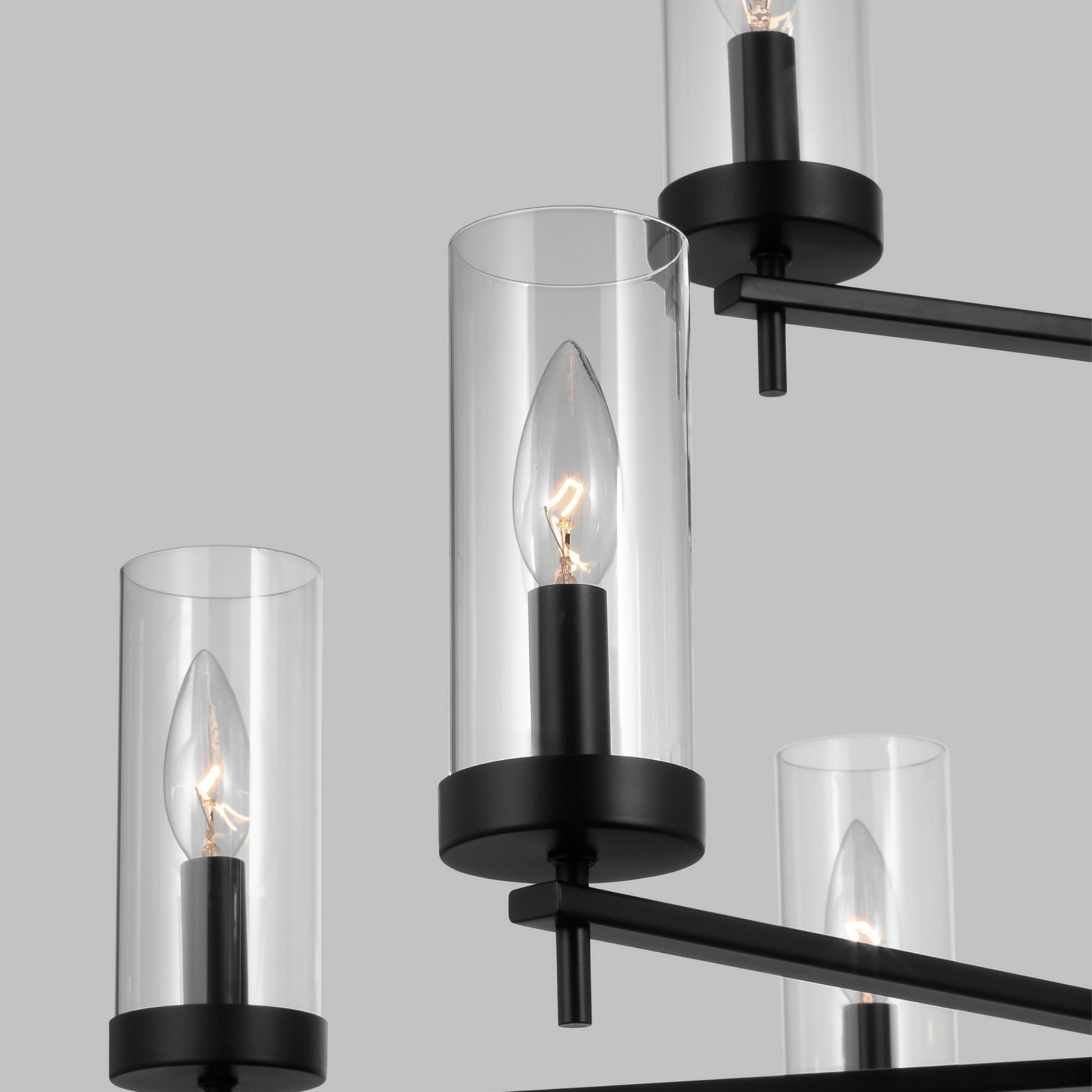 Zire 32" 9-Light Chandelier, Midnight Black Finish - Bees Lighting
