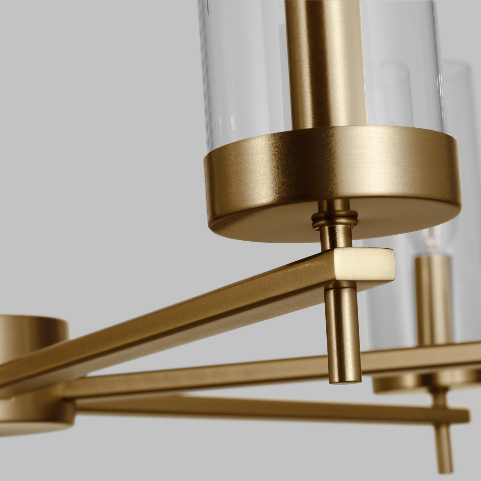 Zire 32" 9-Light Chandelier, Satin Brass Finish - Bees Lighting
