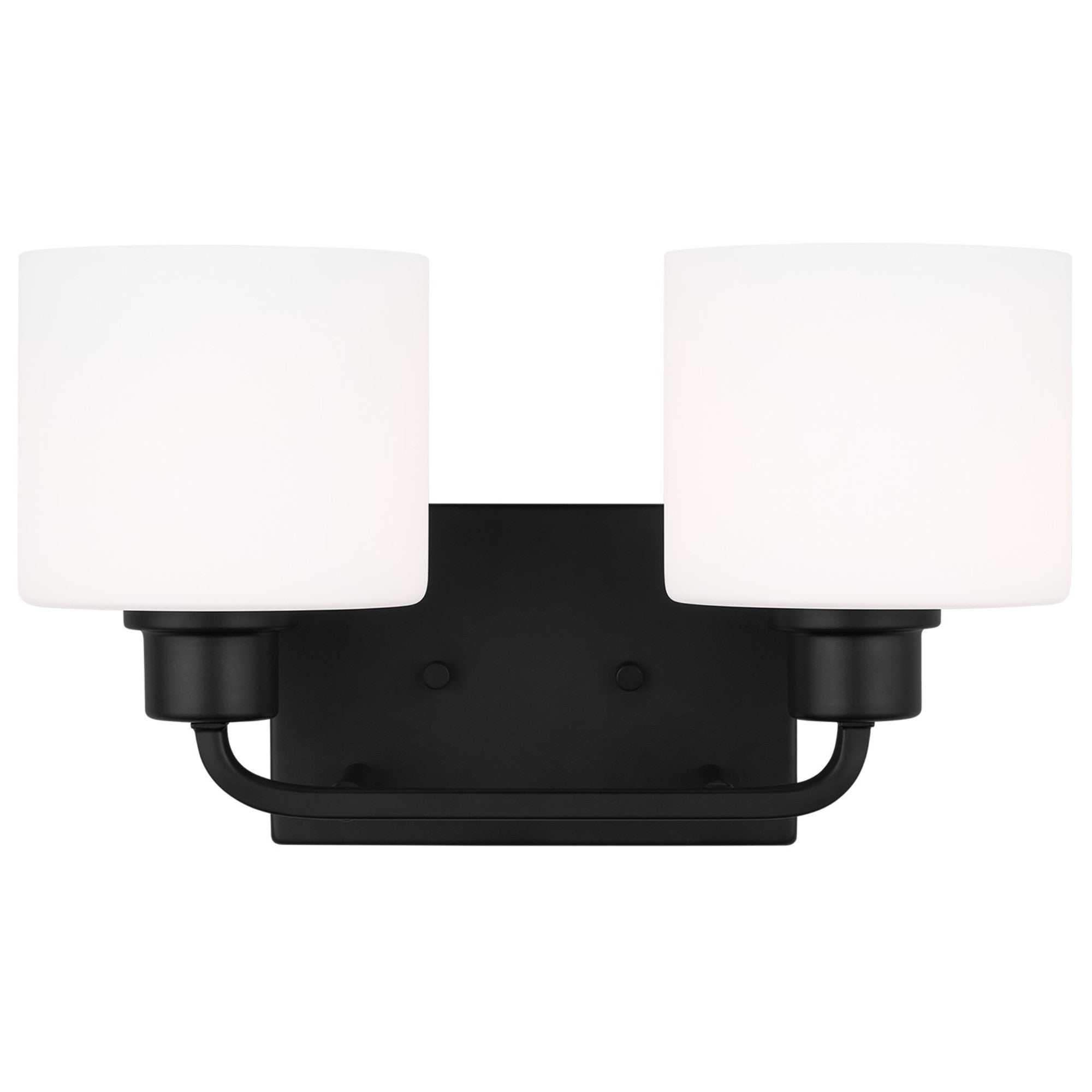 Canfield 14" 2-Light Bathroom Vanity, Midnight Black Finish - Bees Lighting