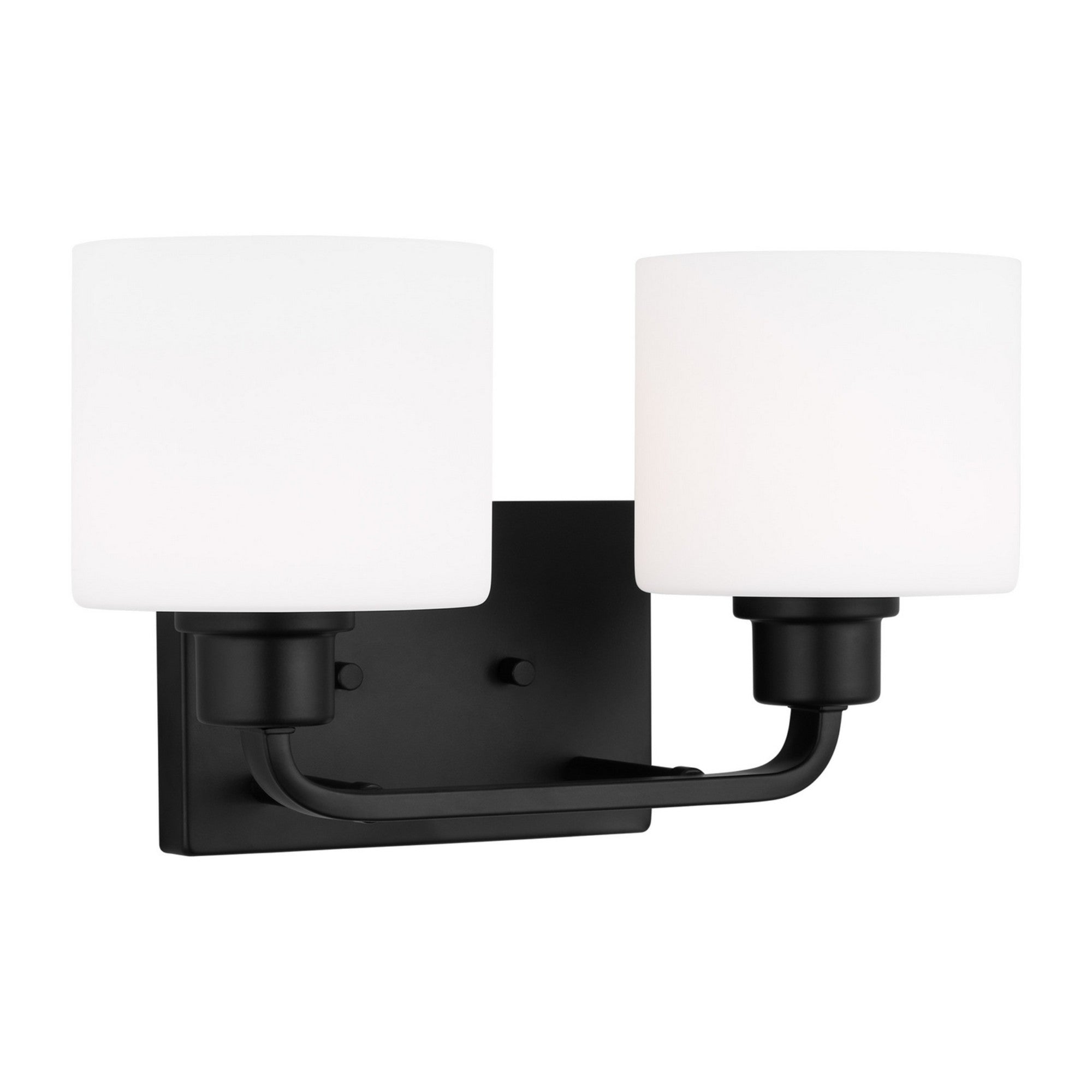 Canfield 14" 2-Light LED Bathroom Vanity, Midnight Black Finish - Bees Lighting