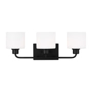 Canfield 23" 3-Light Bathroom Vanity, Midnight Black Finish - Bees Lighting