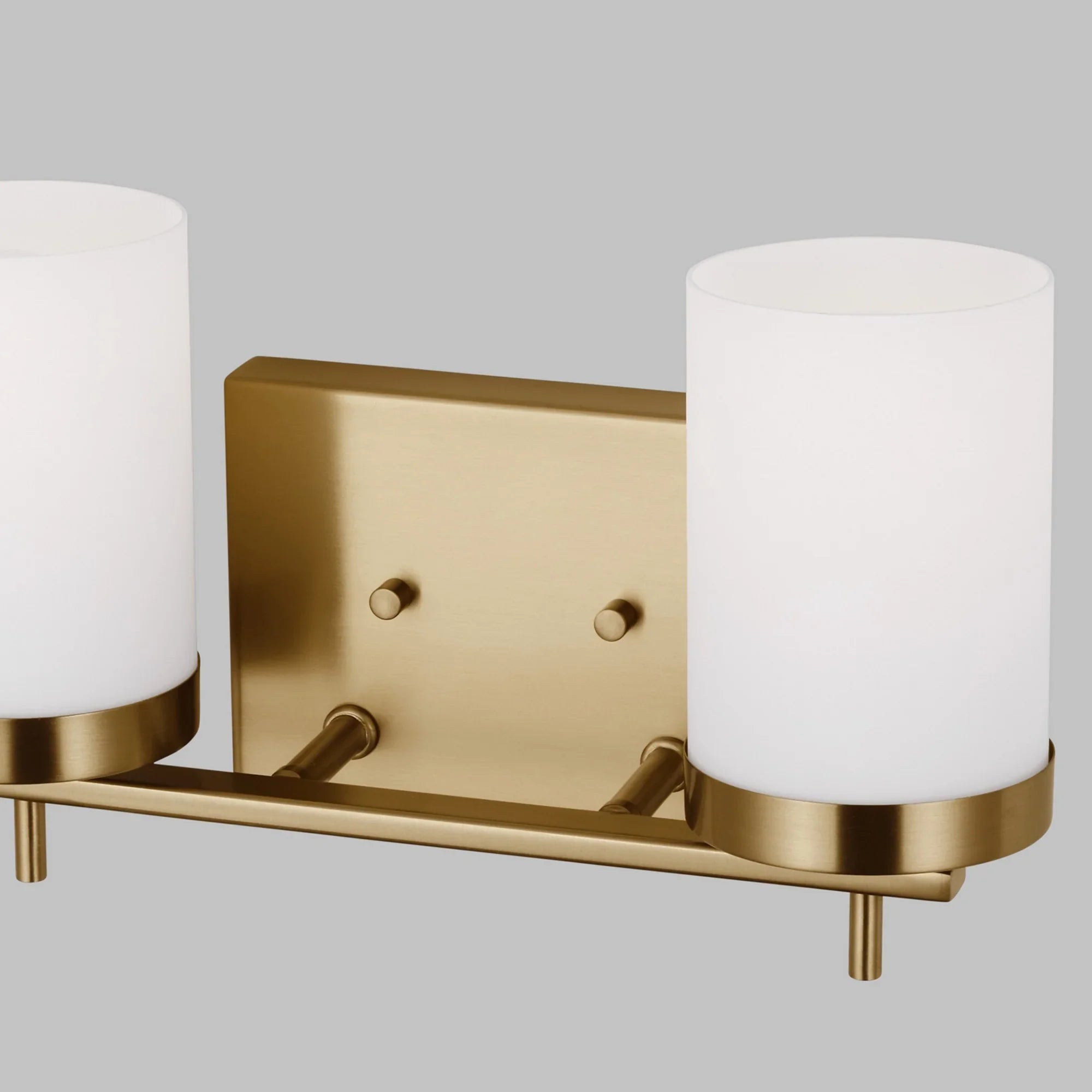 Zire 14" 2-Light Bathroom Vanity, Satin Brass Finish - Bees Lighting