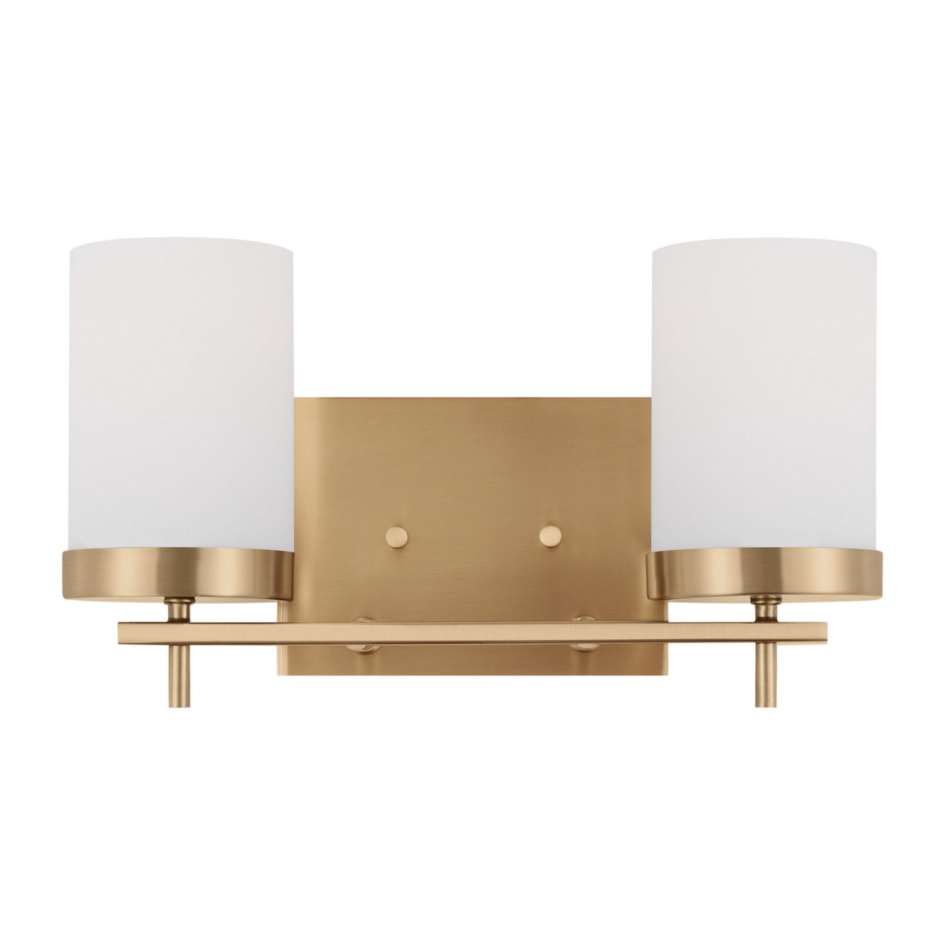 Zire 14" 2-Light LED Bathroom Vanity, Satin Brass Finish - Bees Lighting