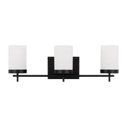 Zire 24" 3-Light Bathroom Vanity, Midnight Black Finish - Bees Lighting