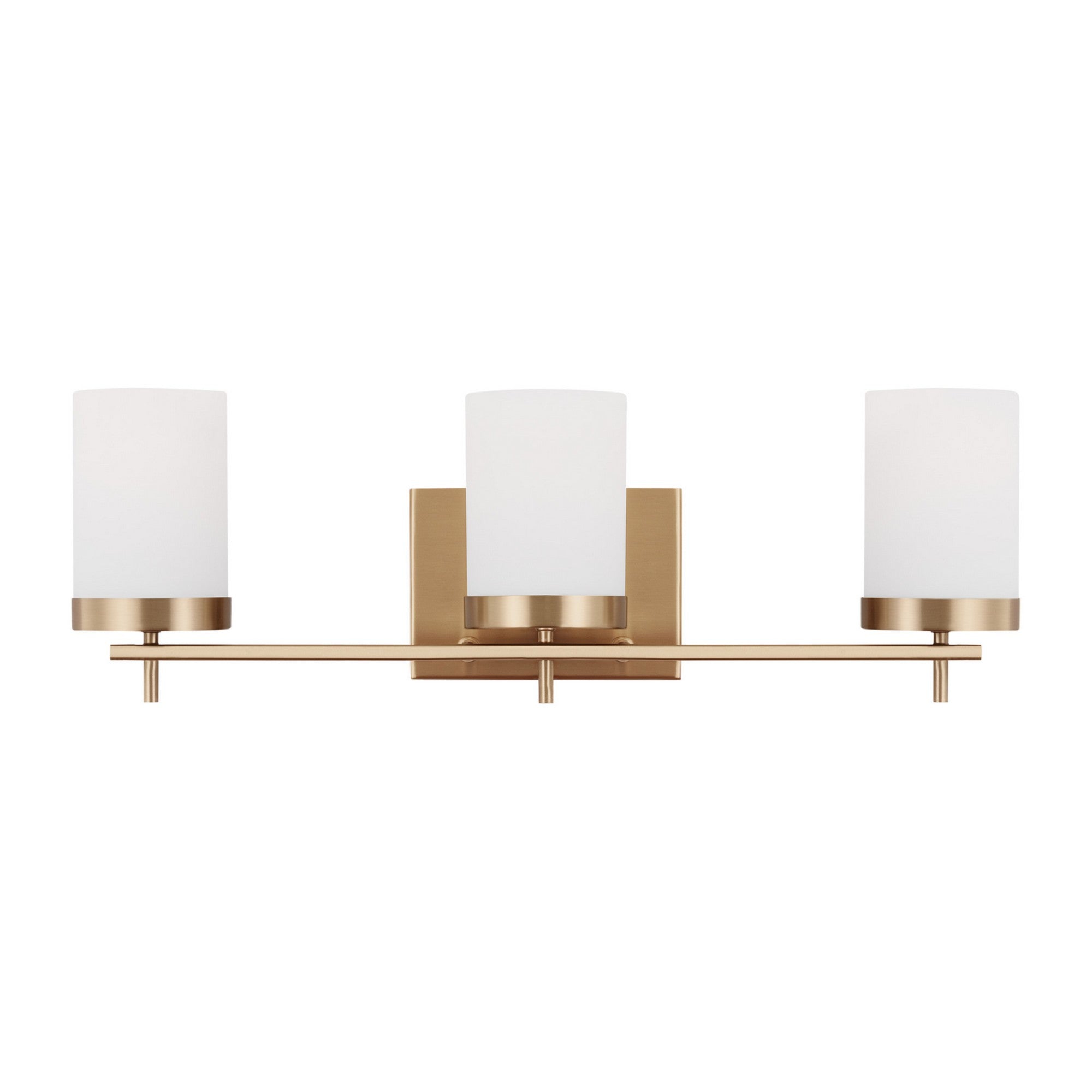 Zire 24" 3-Light Bathroom Vanity, Satin Brass Finish - Bees Lighting