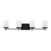 Zire 34" 4-Light LED Bathroom Vanity, Midnight Black Finish - Bees Lighting