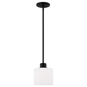 Canfield 6" Mini Pendant, Midnight Black Finish - Bees Lighting
