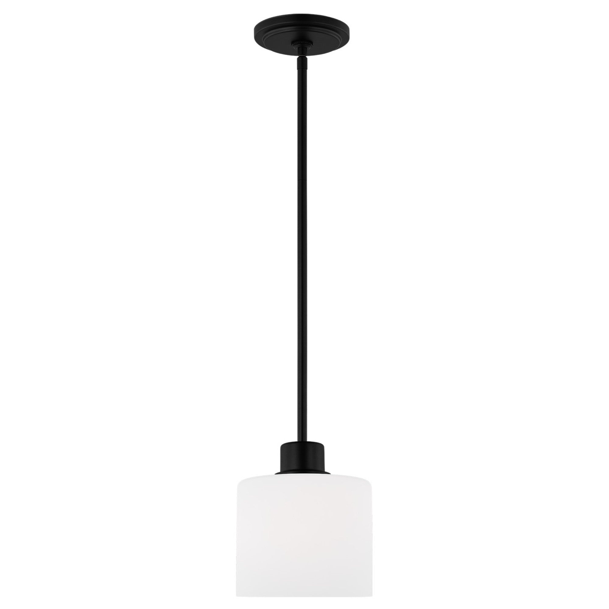 Canfield 6" Mini Pendant, Midnight Black Finish - Bees Lighting