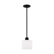 Canfield 6" LED Mini Pendant, Midnight Black Finish - Bees Lighting