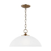 Geary 16" LED Pendant, Satin Brass Finish - Bees Lighting