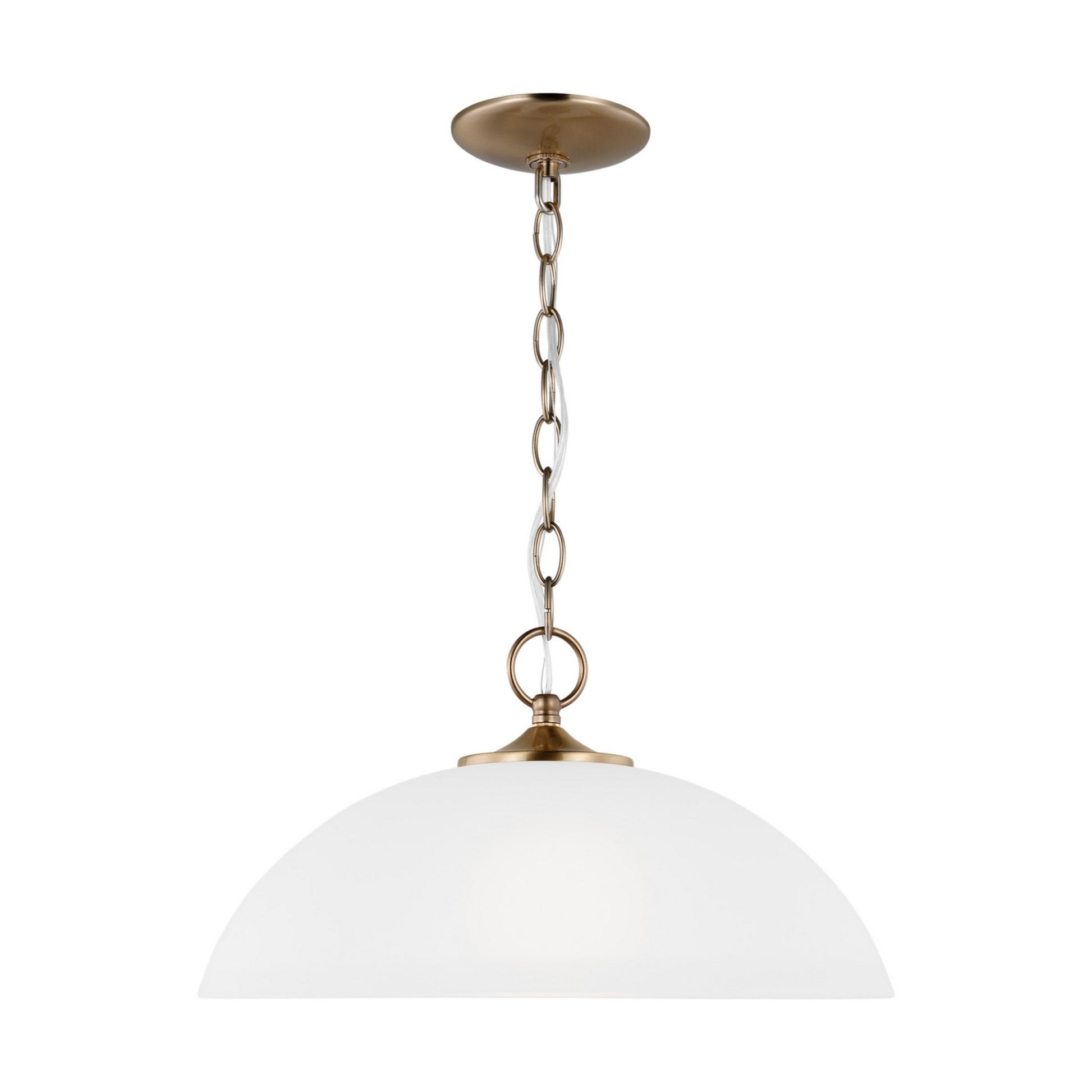 Geary 16" LED Pendant, Satin Brass Finish - Bees Lighting