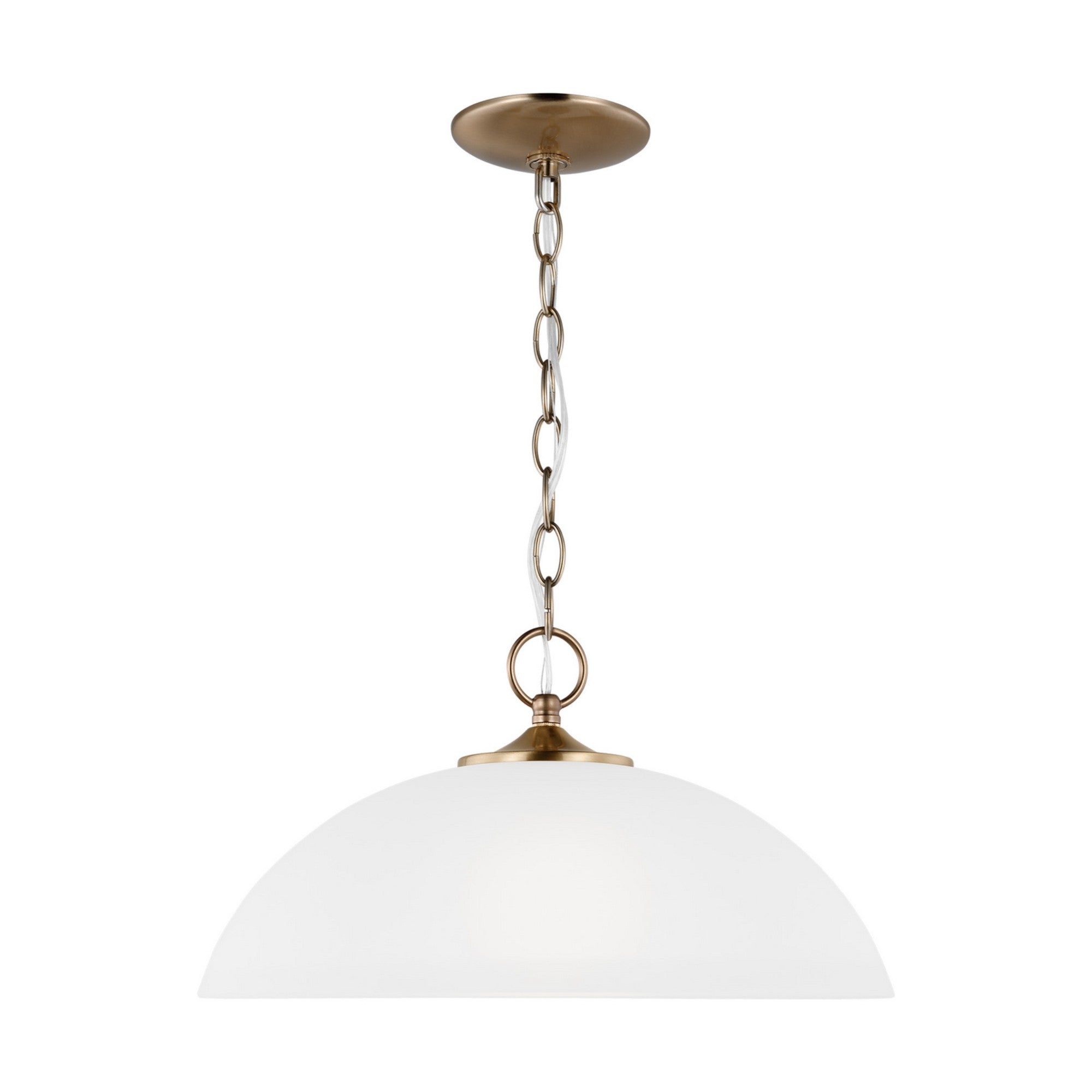 Geary 16" LED Pendant, Satin Brass Finish - Bees Lighting