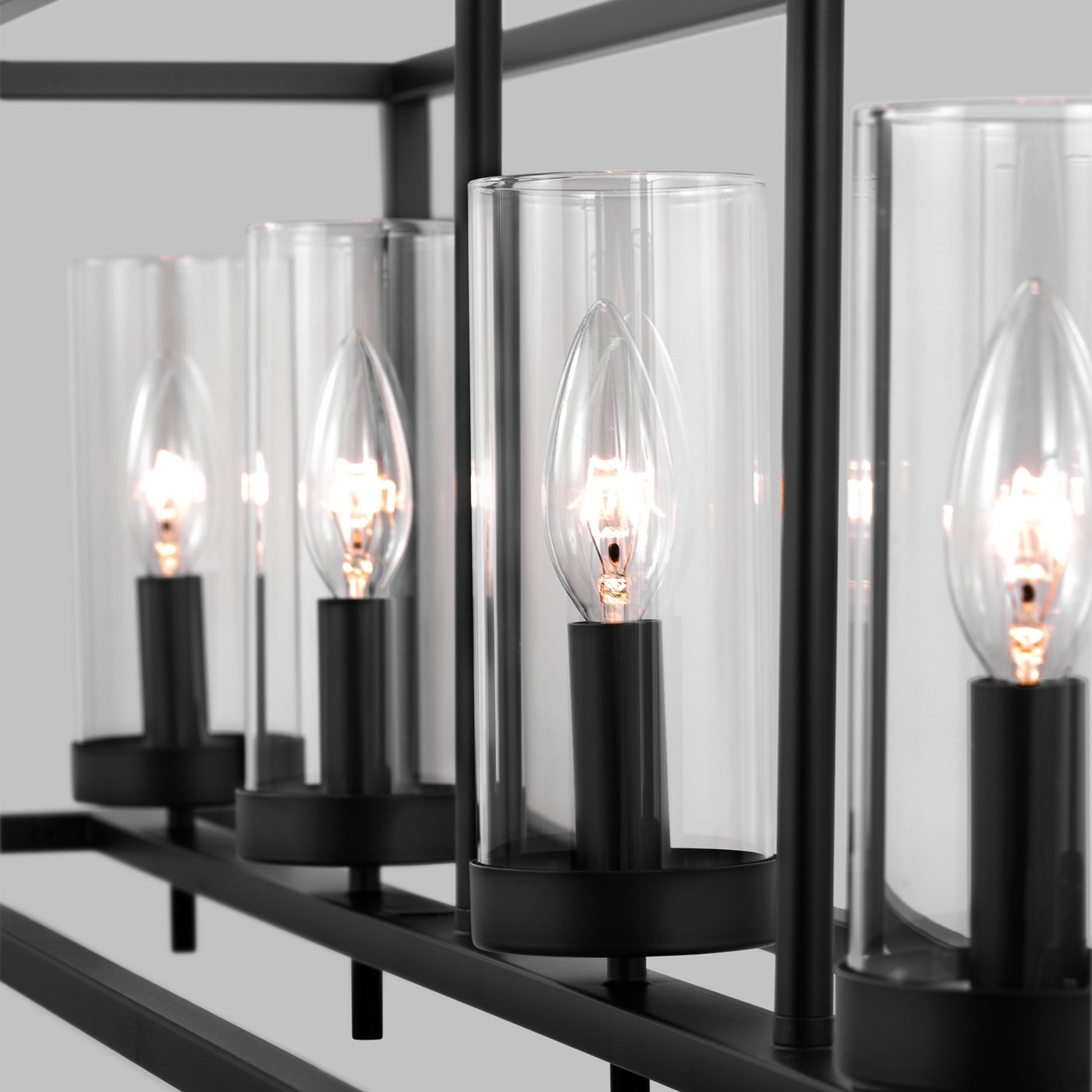 Zire 48" 5-Light Island Pendant, Midnight Black Finish - Bees Lighting