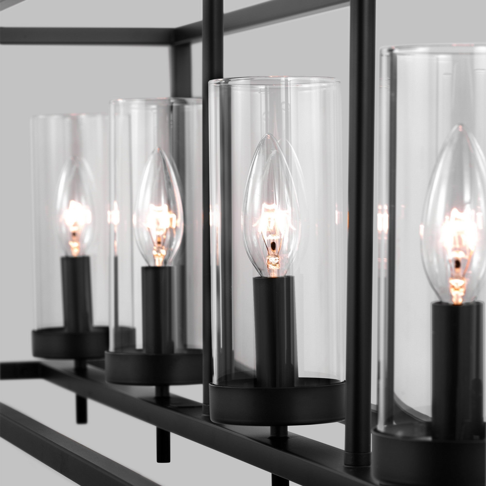 Zire 48" 5-Light Island Pendant, Midnight Black Finish - Bees Lighting