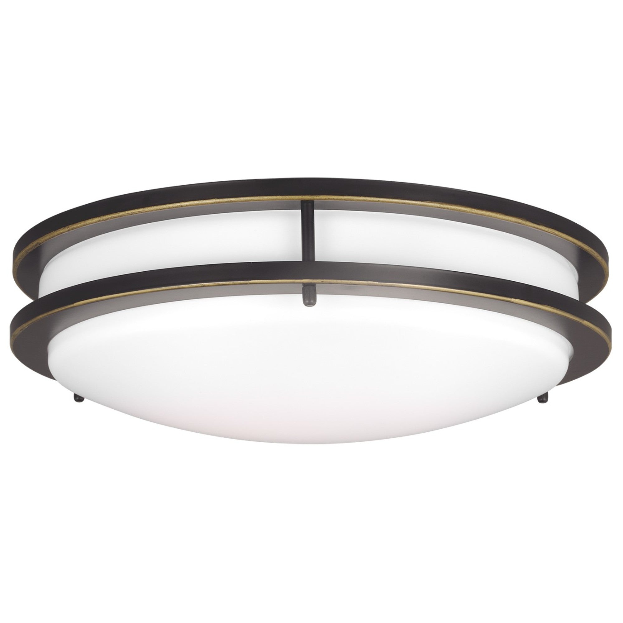 Mahone 15" Medium LED Flush Mount, Antique Bronze Finish - Bees Lighting