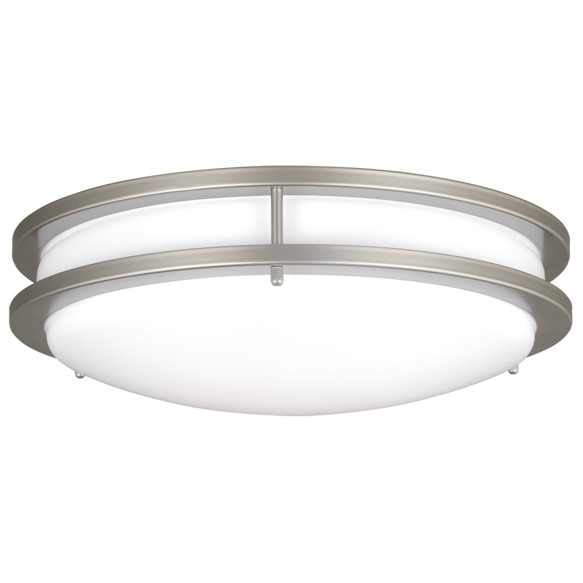 Mahone 15" Medium LED Flush Mount, Painted Brushed Nickel Finish - Bees Lighting