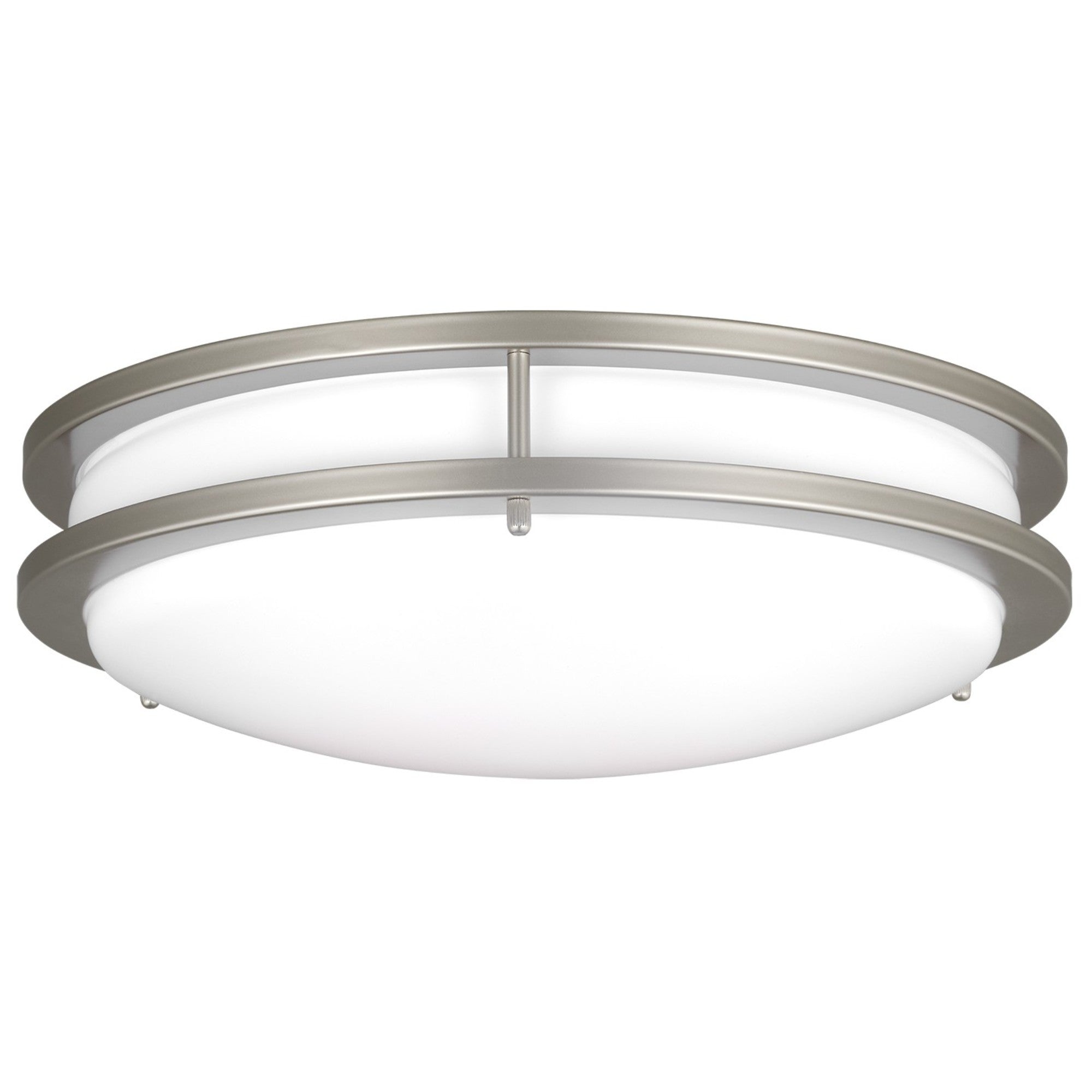 Mahone 15" Medium LED Flush Mount, Painted Brushed Nickel Finish - Bees Lighting