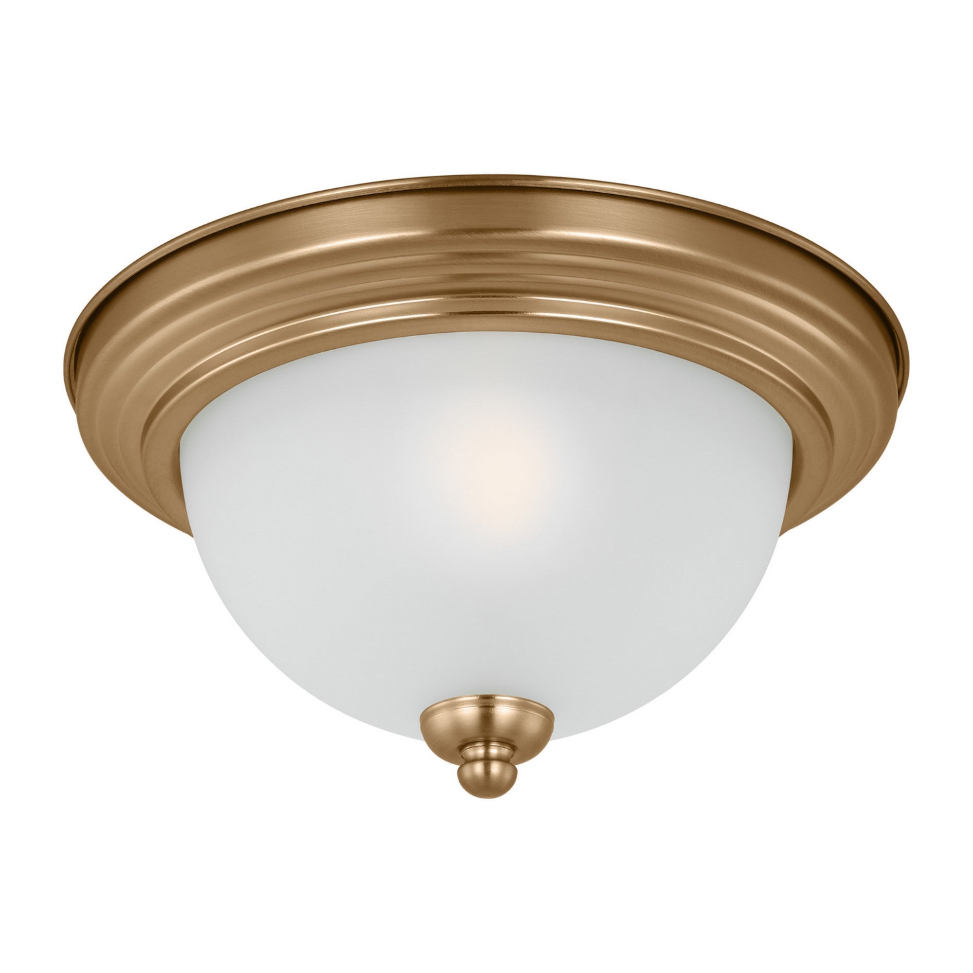 Geary 11" Flush Mount, Satin Brass Finish - Bees Lighting