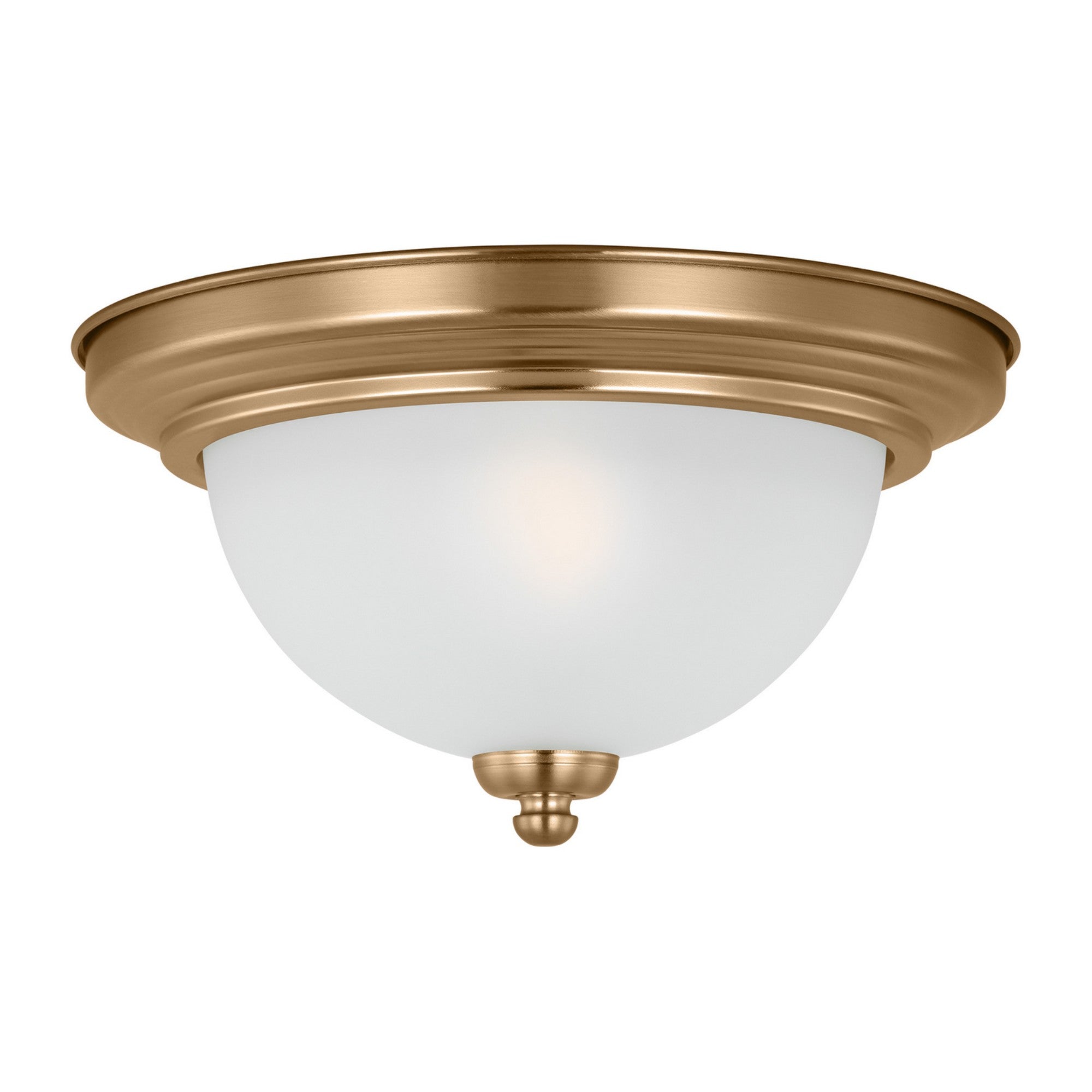 Geary 11" Flush Mount, Satin Brass Finish - Bees Lighting