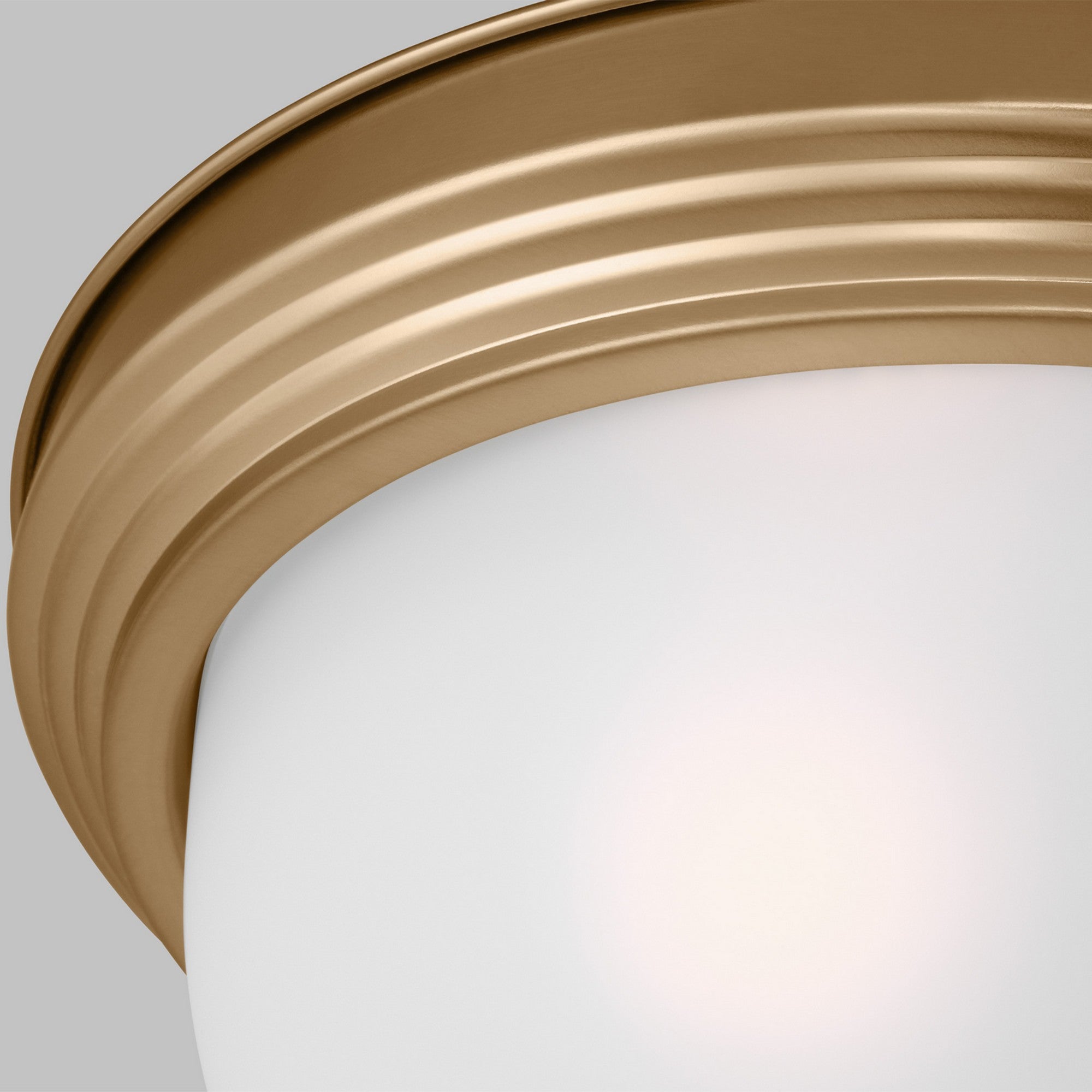 Geary 15" 3-Light Flush Mount, Satin Brass Finish - Bees Lighting