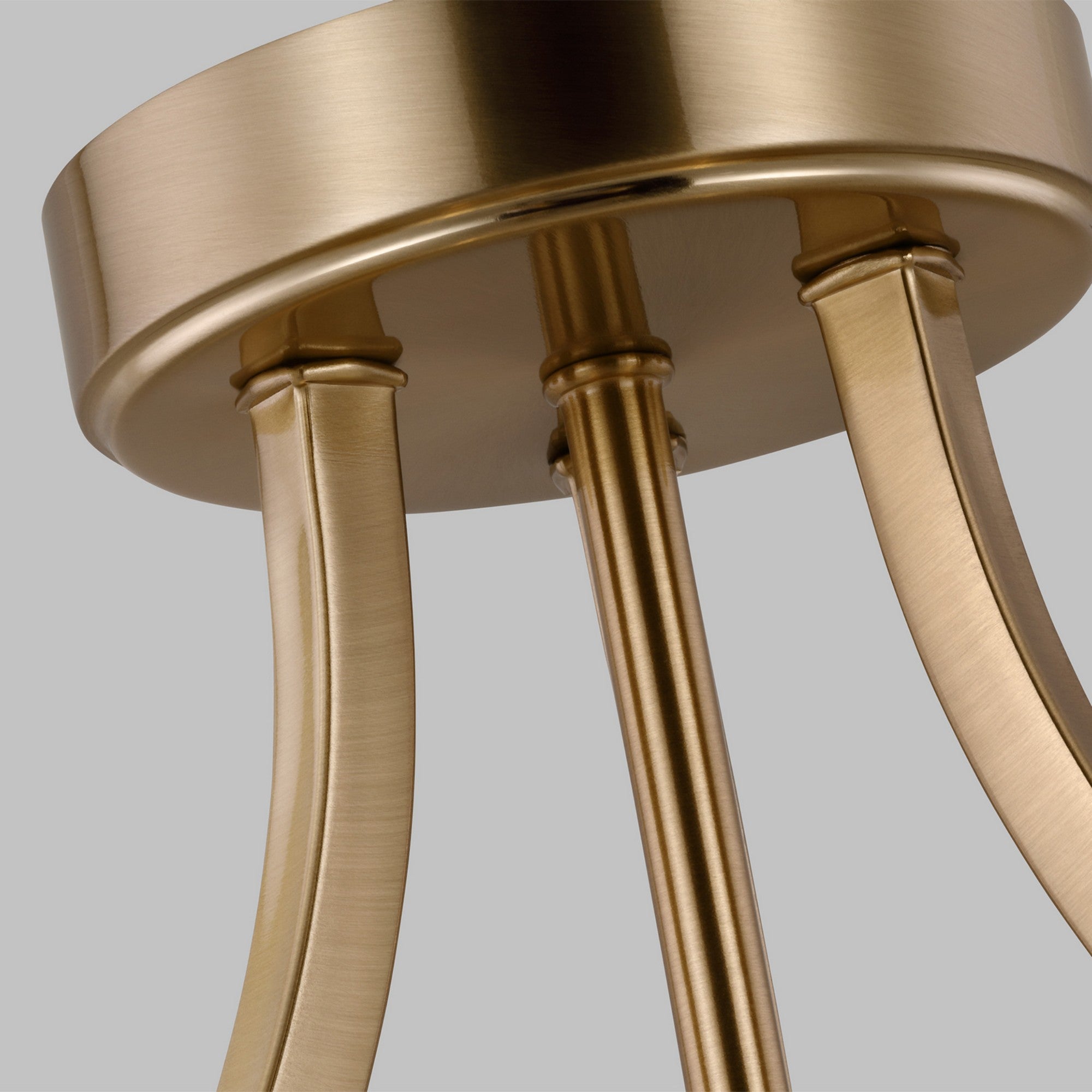 Geary 19" Medium 3-Light LED Semi-Flush Convertible Pendant, Satin Brass Finish - Bees Lighting