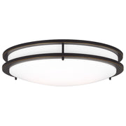 Mahone 18" Large LED Flush Mount, Antique Bronze Finish - Bees Lighting
