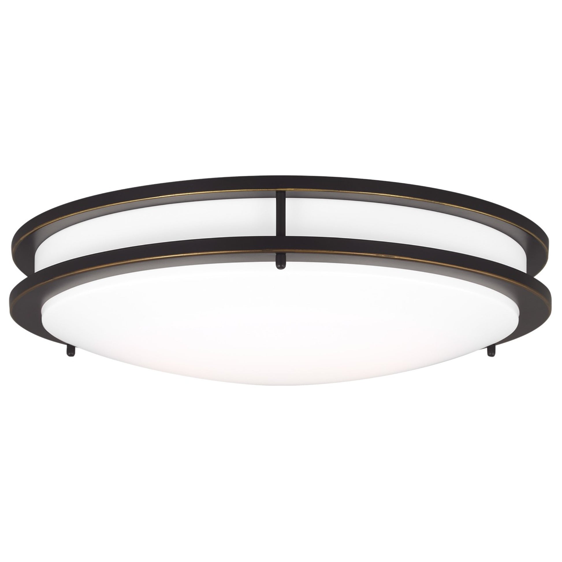 Mahone 18" Large LED Flush Mount, Antique Bronze Finish - Bees Lighting