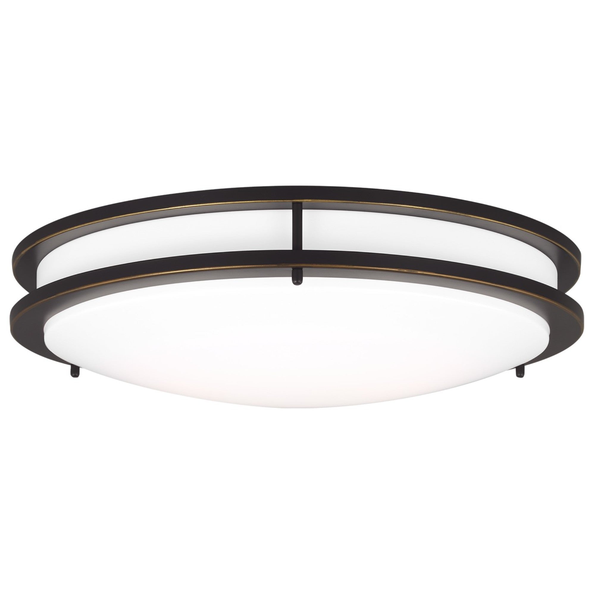 Mahone 18" Large LED Flush Mount, Antique Bronze Finish - Bees Lighting