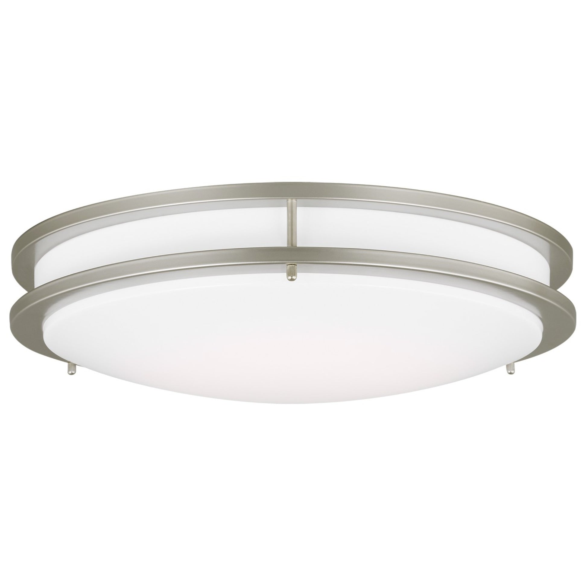 Mahone 18" Large LED Flush Mount, Painted Brushed Nickel Finish - Bees Lighting