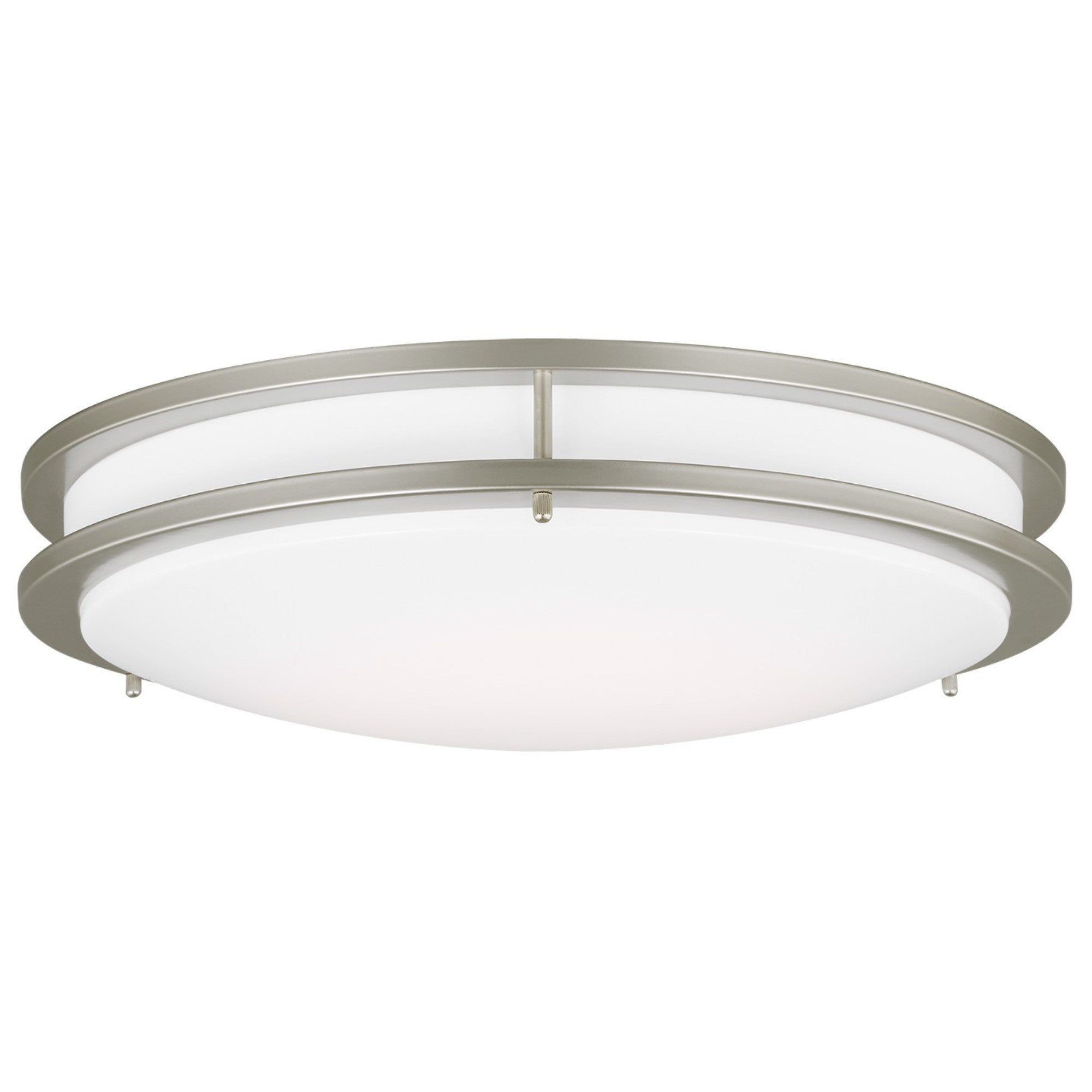 Mahone 18" Large LED Flush Mount, Painted Brushed Nickel Finish - Bees Lighting