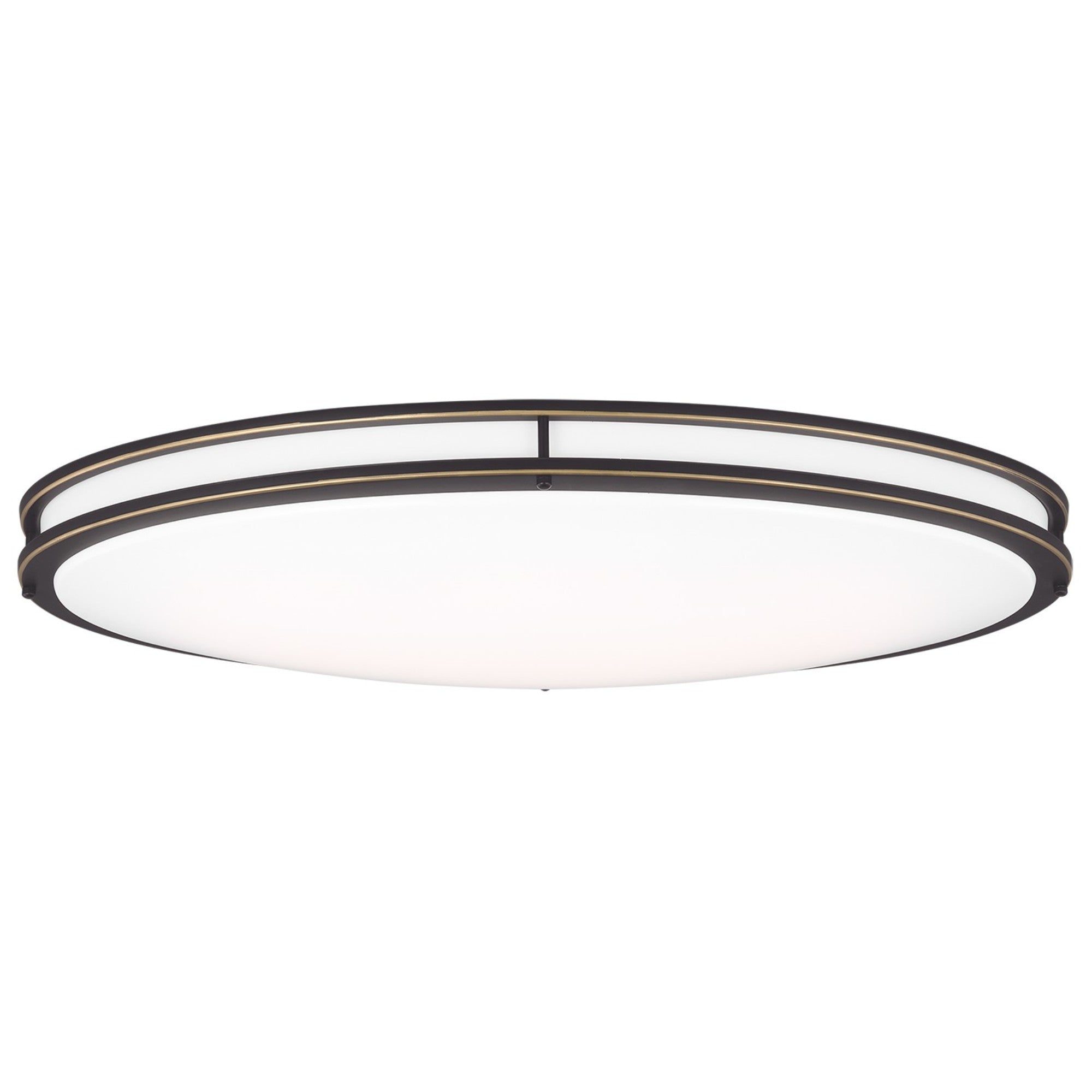 Mahone 32" Oval LED Flush Mount, Antique Bronze Finish - Bees Lighting