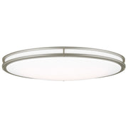 Mahone 32" Oval LED Flush Mount, Painted Brushed Nickel Finish - Bees Lighting