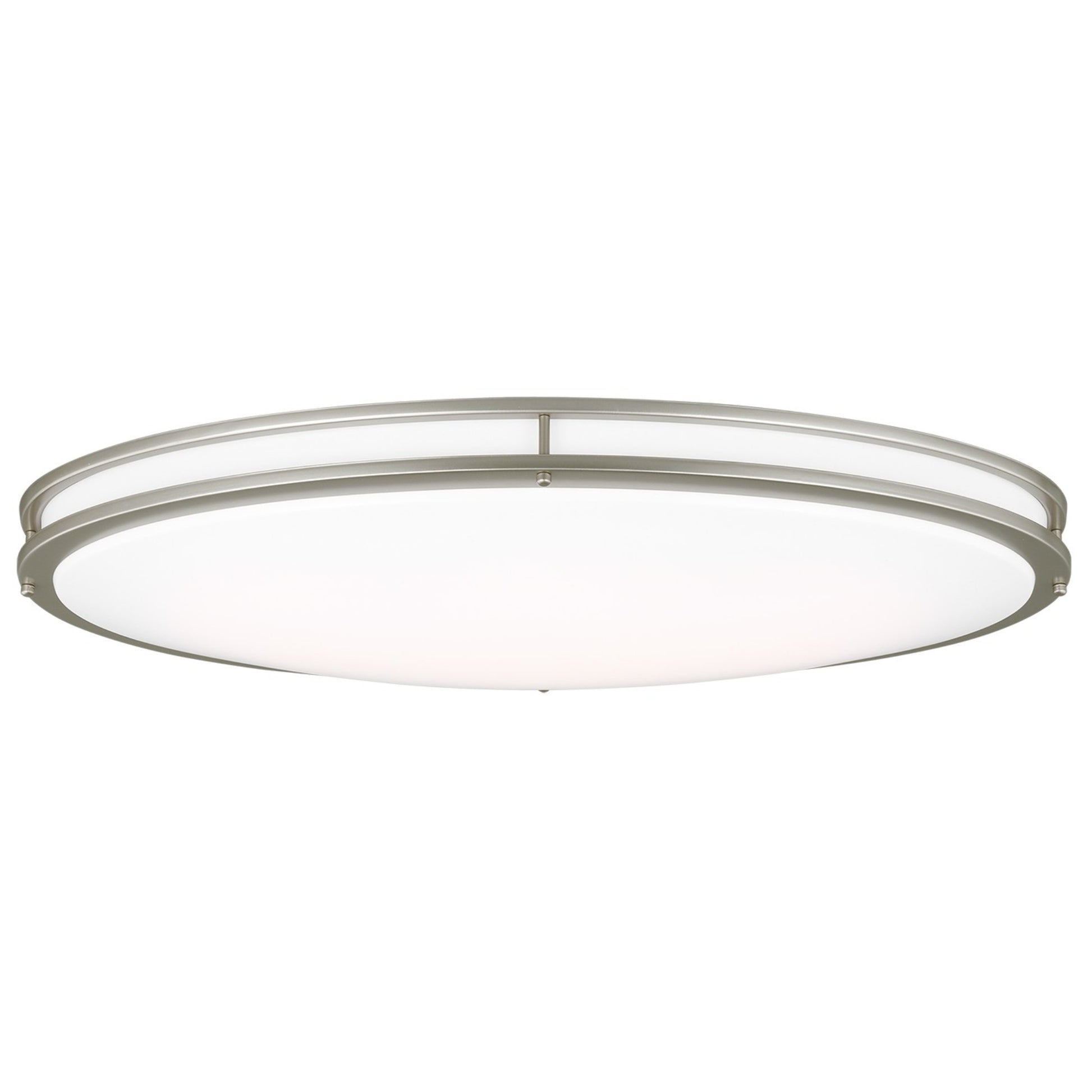 Mahone 32" Oval LED Flush Mount, Painted Brushed Nickel Finish - Bees Lighting