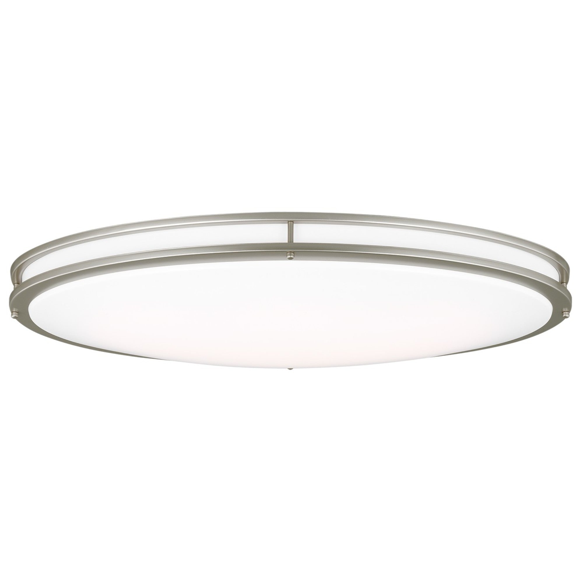 Mahone 32" Oval LED Flush Mount, Painted Brushed Nickel Finish - Bees Lighting