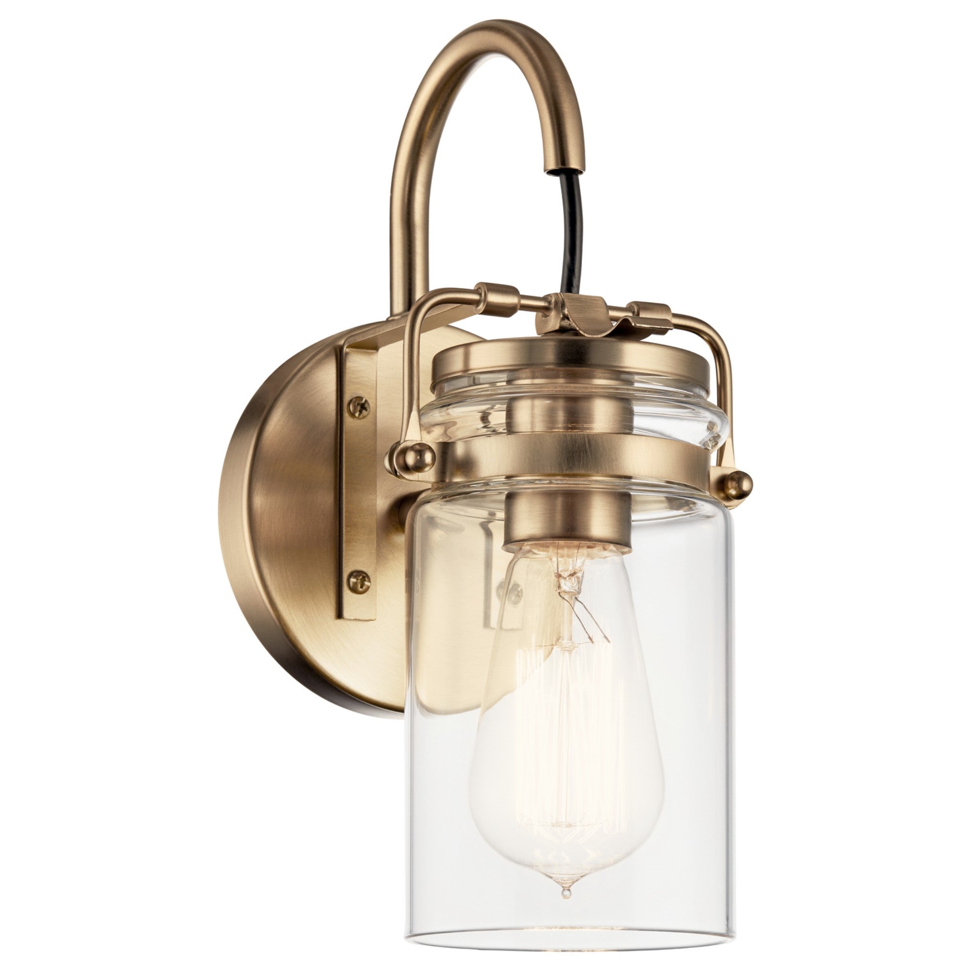 Brinley 12" Wall Sconce, Champagne Bronze Finish - Bees Lighting