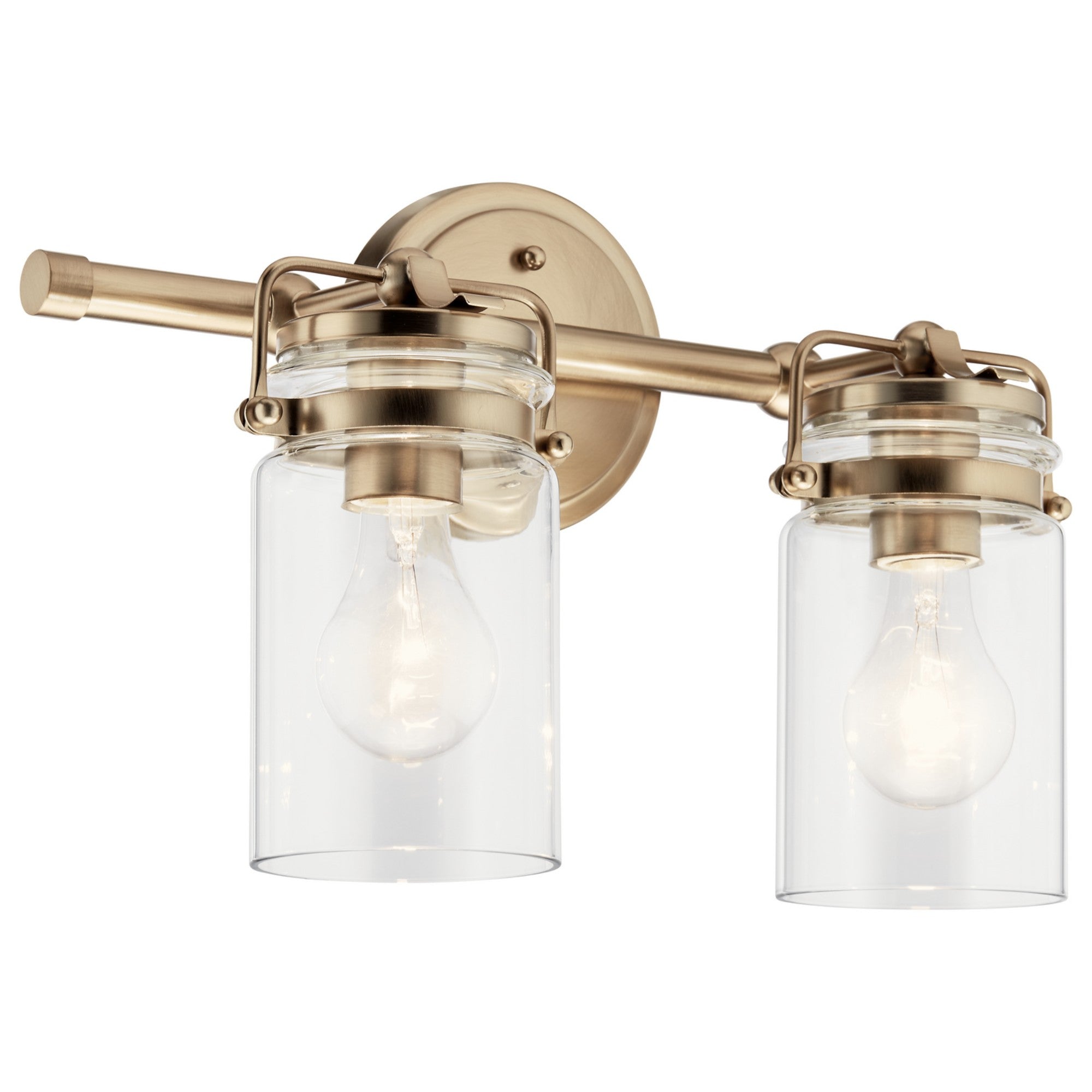 Brinley 16" 2-Light Bath Vanity Light, Champagne Bronze Finish - Bees Lighting