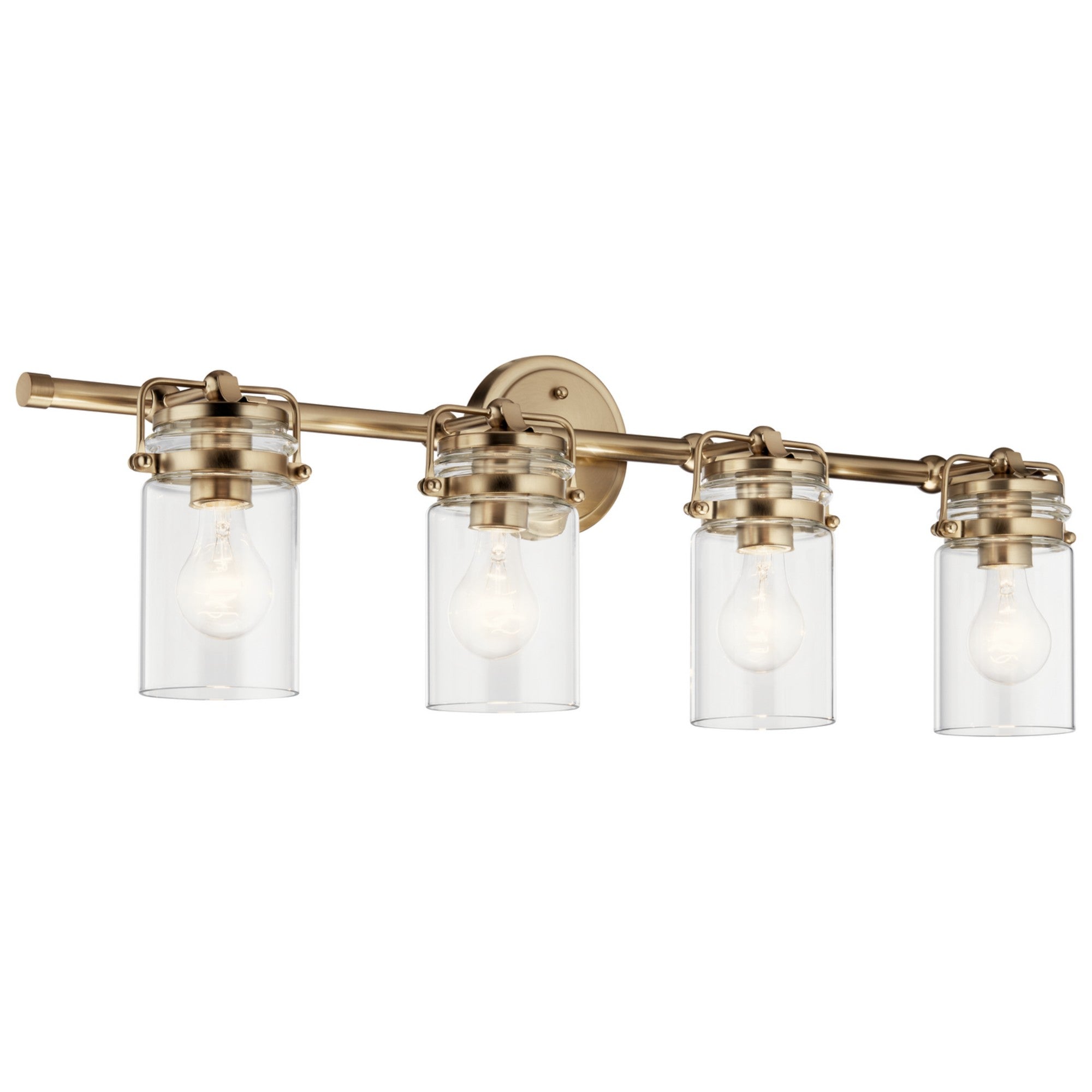 Brinley 33" 4-Light Bath Vanity Light, Champagne Bronze Finish - Bees Lighting