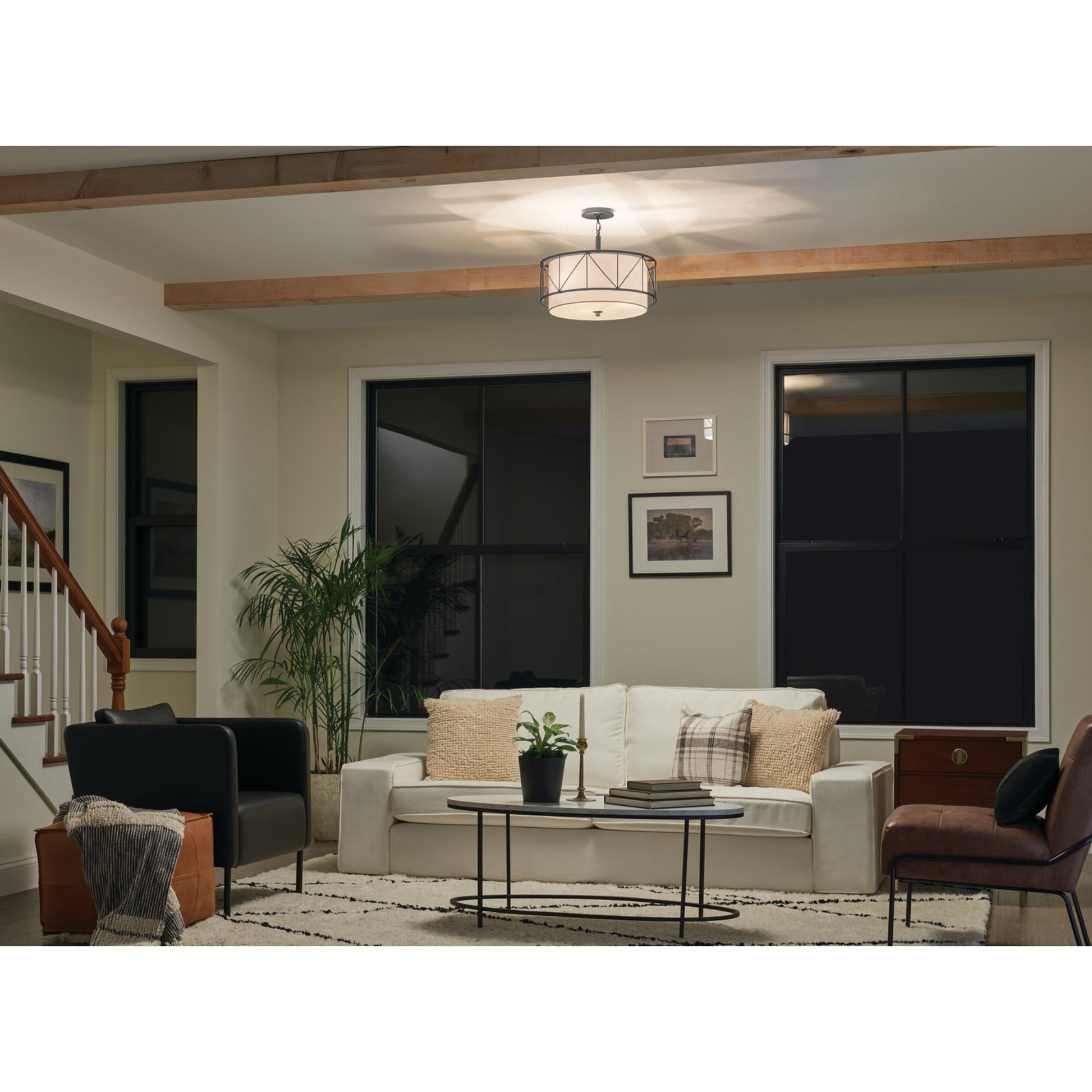Birkleigh 18" 3-Light Pendant, Black Finish - Bees Lighting