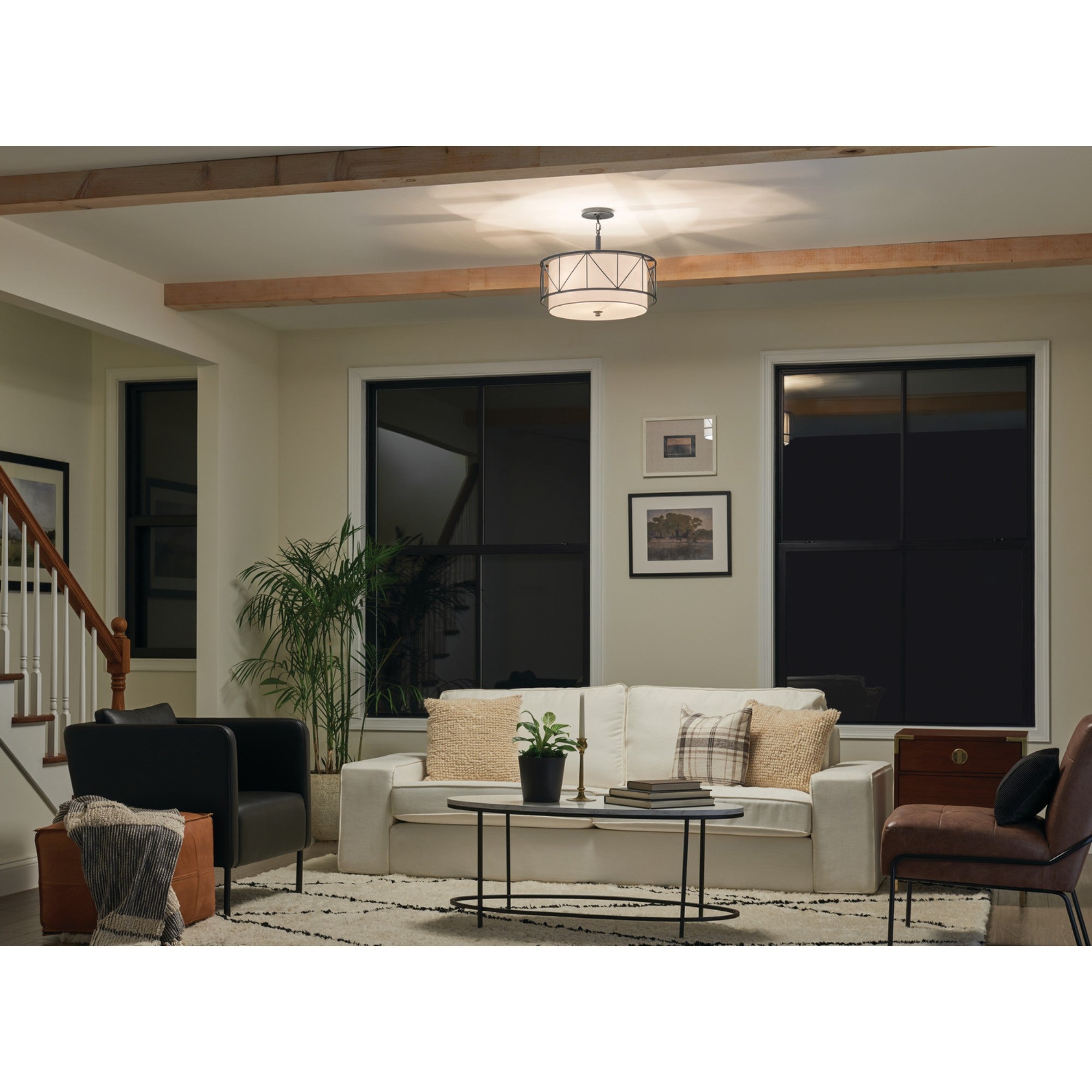 Birkleigh 18" 3-Light Pendant, Black Finish - Bees Lighting