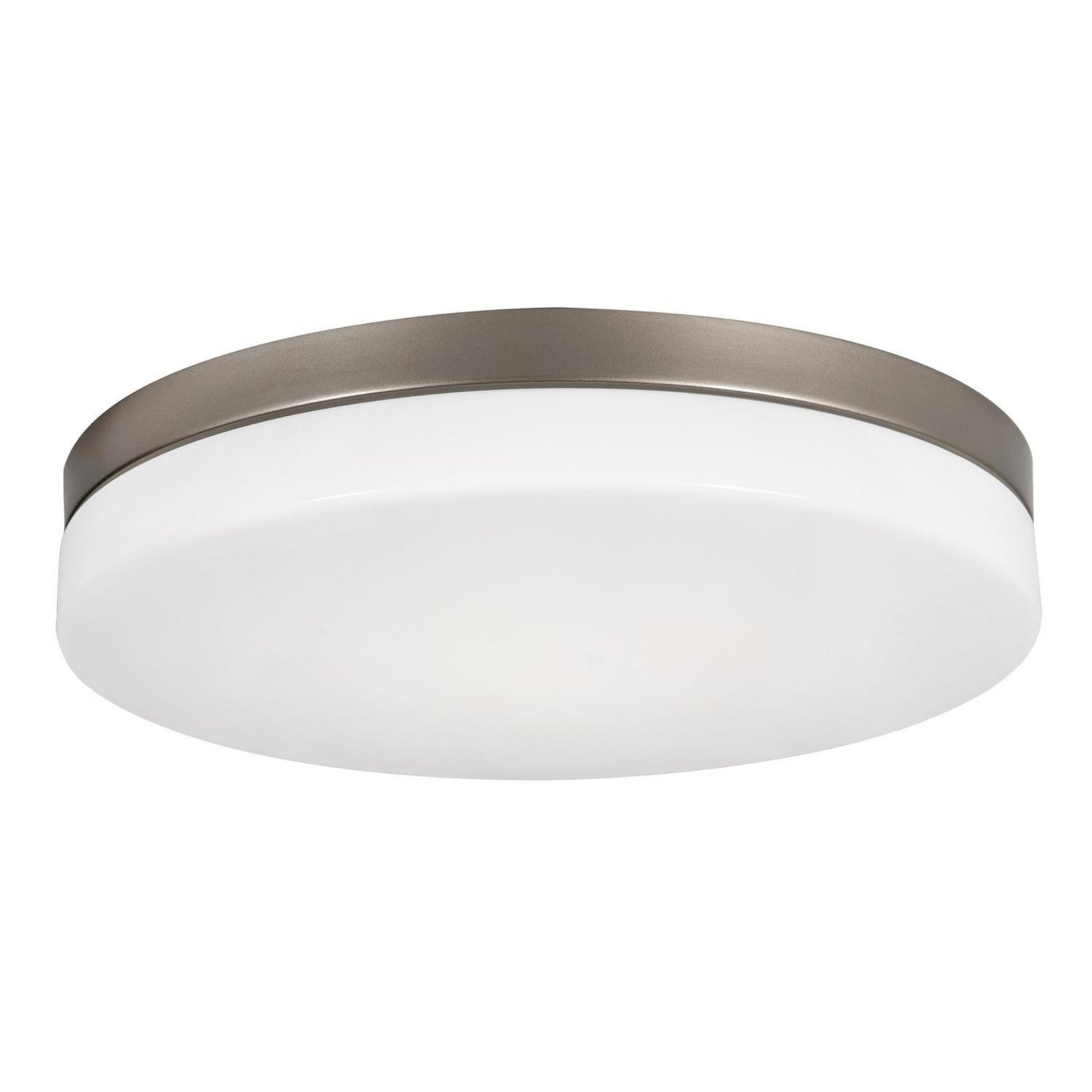 Oscar 14" LED Flush Mount, Satin Nickel Finish - Bees Lighting